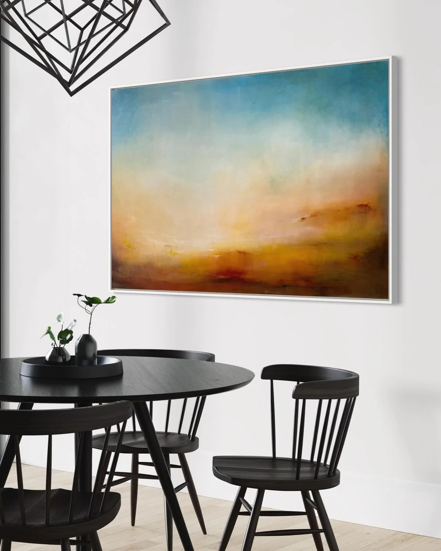 Newly finished large piece &hellip; and detail 
As yet untitled. 80 x 140cm

#abstractlandscapes #landscape #emotiveart #etherealglow #goldenhourlight #calmmood