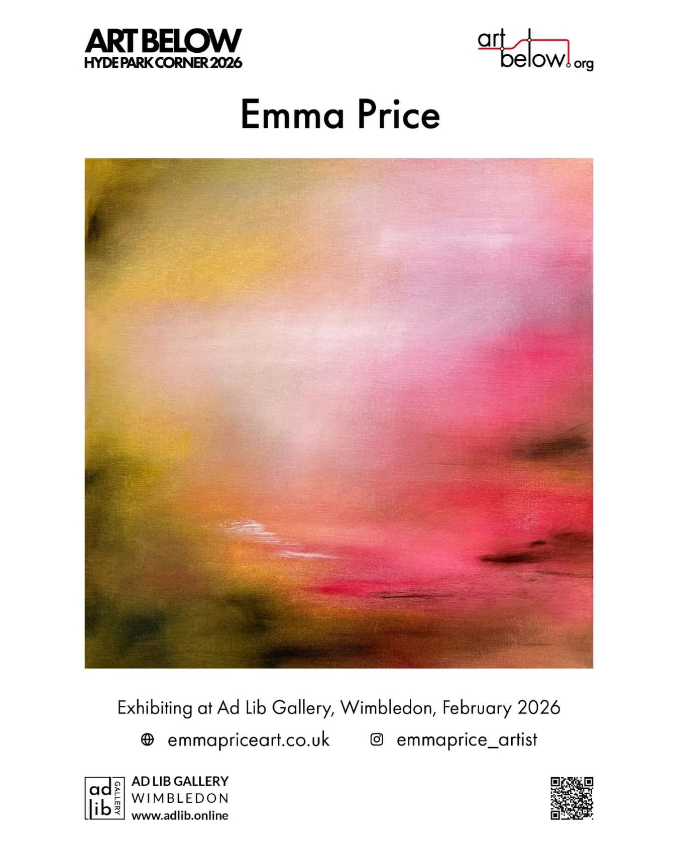 I&rsquo;m happy to say &lsquo;Finding Peace&rsquo; will be appearing in BIG print as a London Underground tube poster at Hyde Park Corner station from now until March 8. 
All part of @artbelow Spring Exhibition in collaboration with @adlibgallery &nd