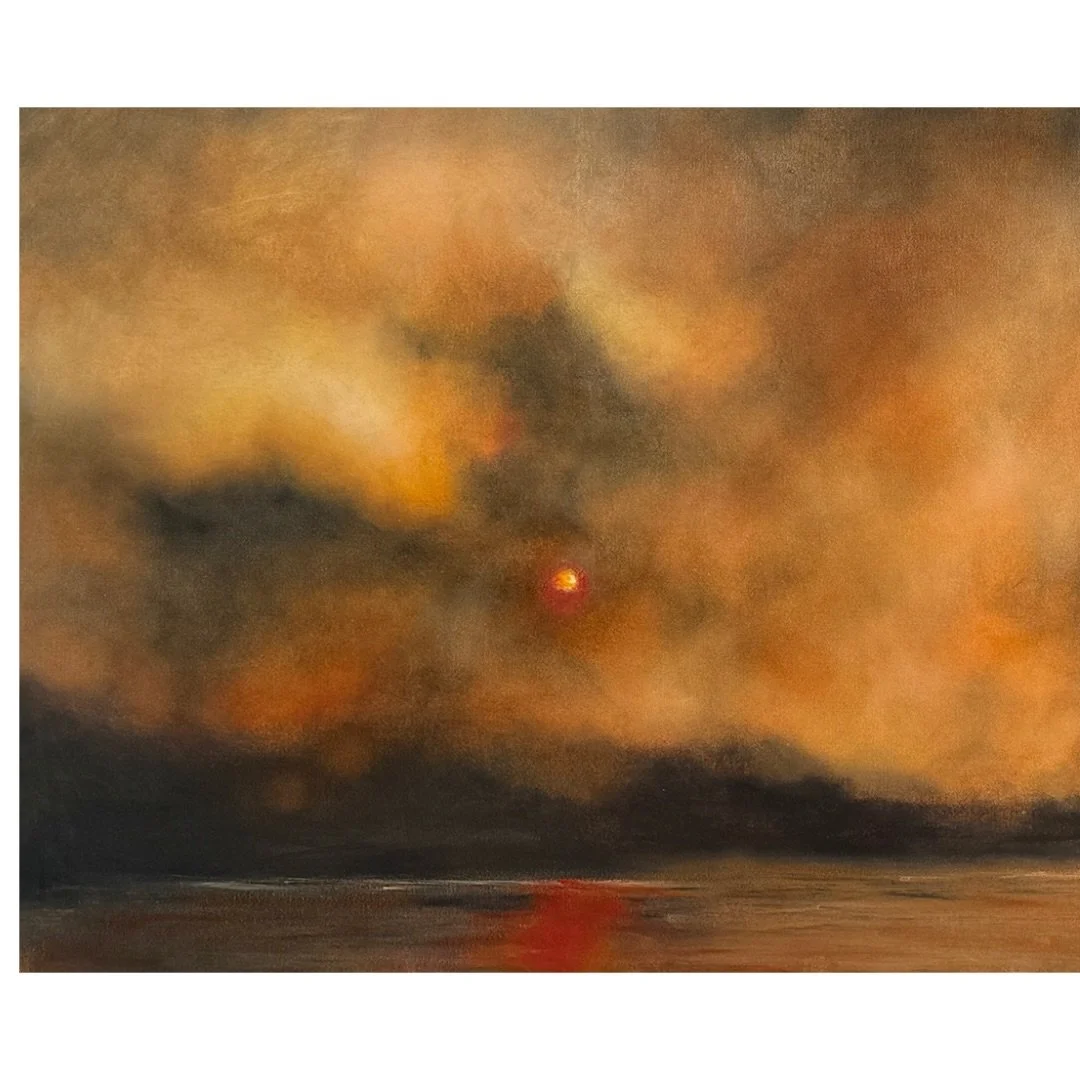 Really happy to have five works currently showing at the lovely @thegalleryholt as part of the &lsquo;New Horizons&rsquo; exhibition, until September 01.

&bull; Darkened Skies
framed, 120 x 50cm
(quite a topical piece at the moment - it looks at wil
