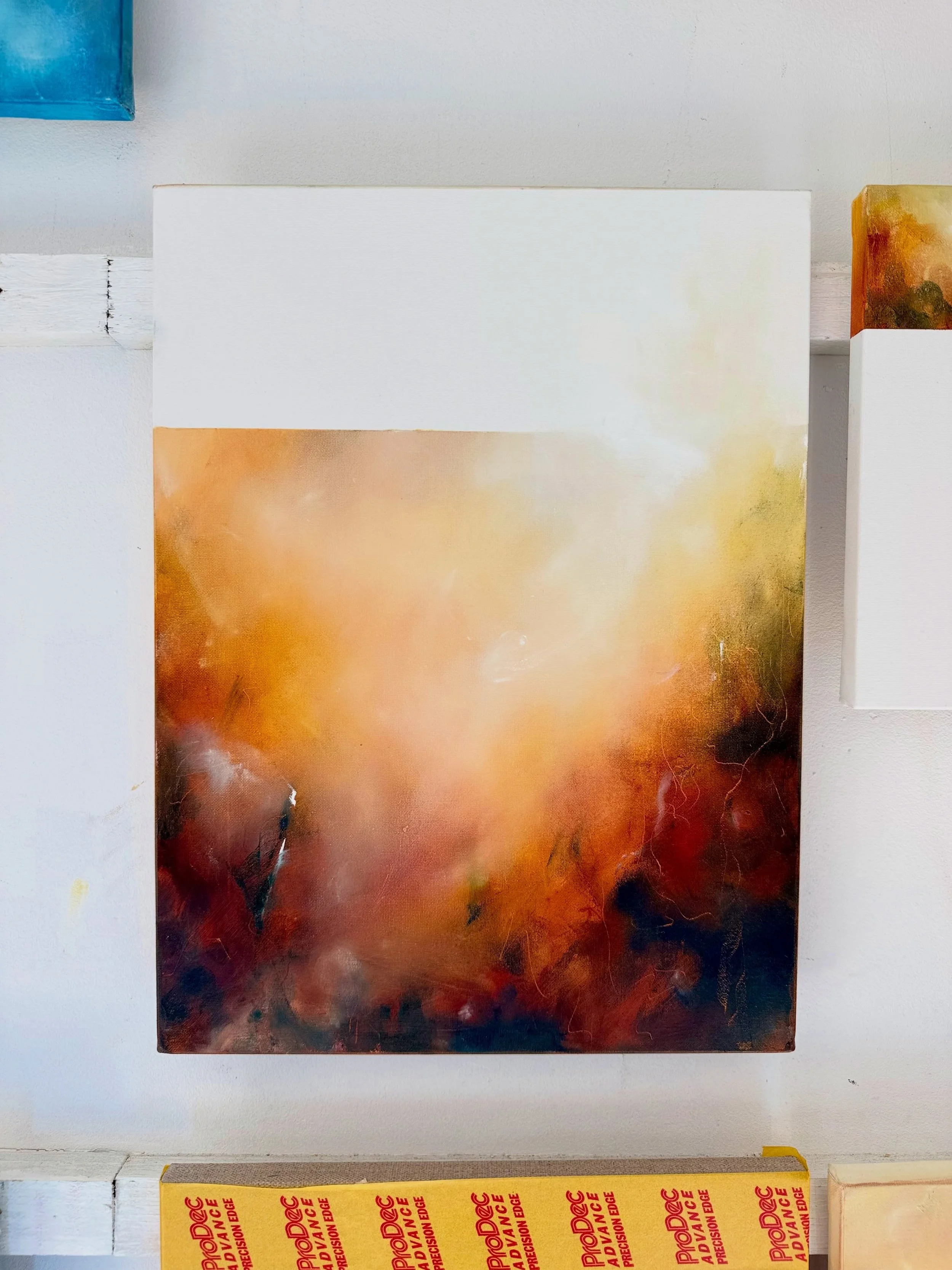 My two faves at the moment &hellip; I&rsquo;ve been challenging myself with my &lsquo;painted drawings&rsquo; and also a blue and teal colour palette with trad painting, but I seem to always come back to this, my warm, earthy palette. My burnt sienna