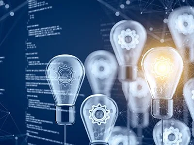 lightbulbs on a computer screen