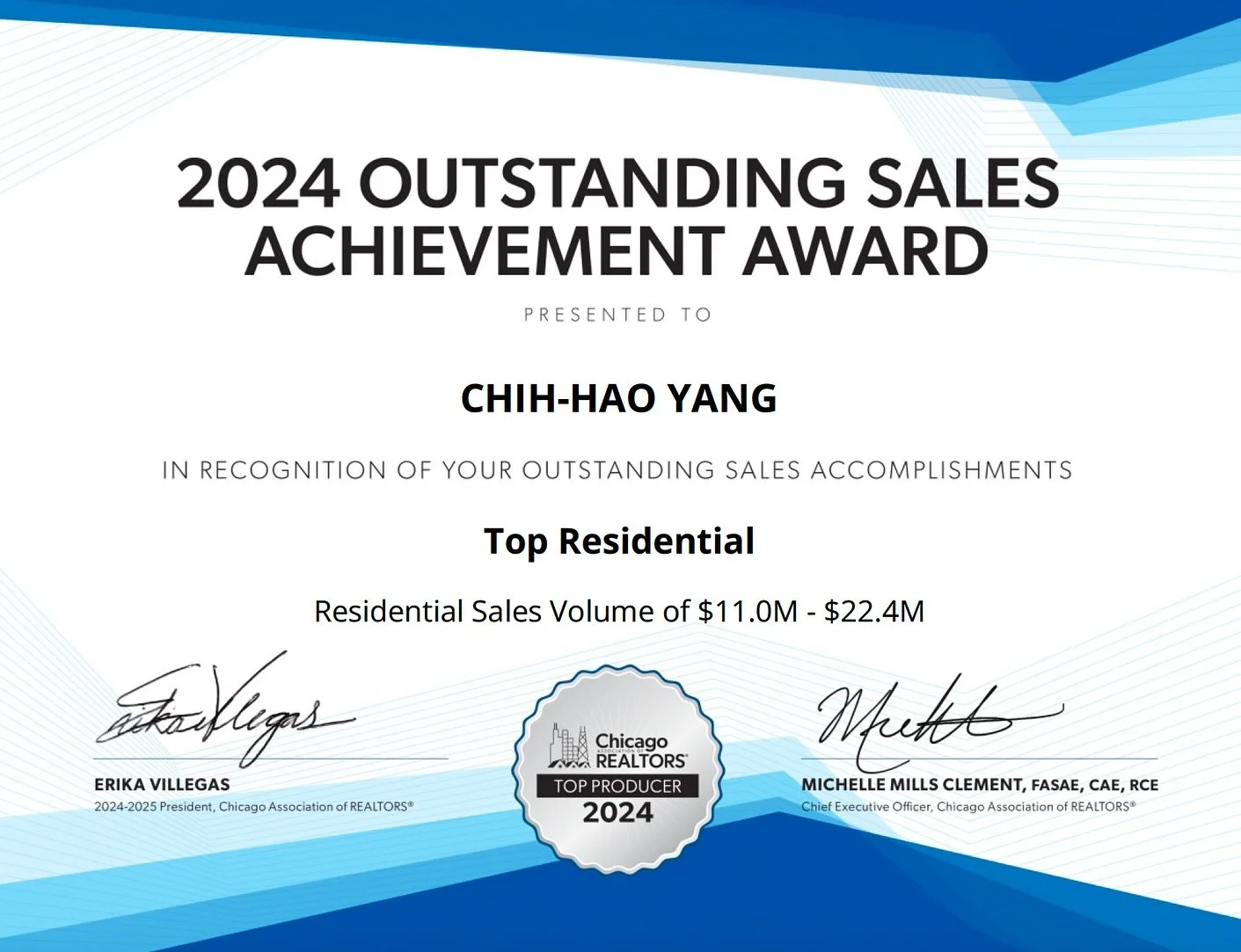 🏆 When I first got into the real estate business, I had a dream. I remember quietly telling myself, &ldquo;One day, I want to be awarded as a Chicago Real Estate Top Producer.&rdquo; It felt like a distant goal back then&mdash;something to chase, so