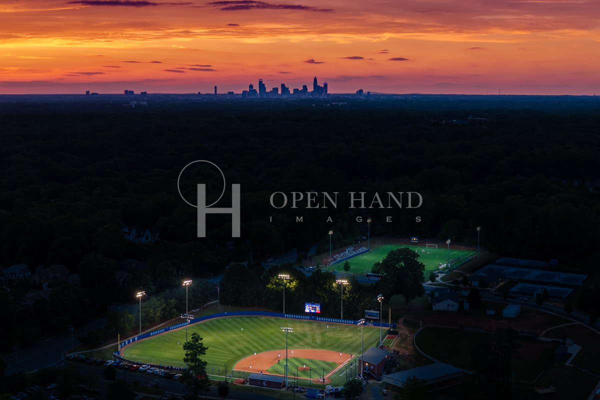 Baseball Fire Sunset