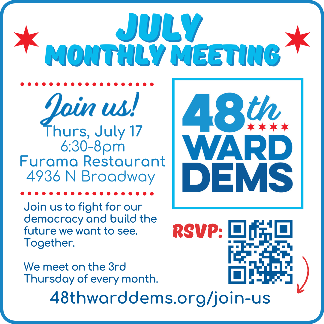 July 17: 48th Ward Dems Meeting with Juliana Stratton!