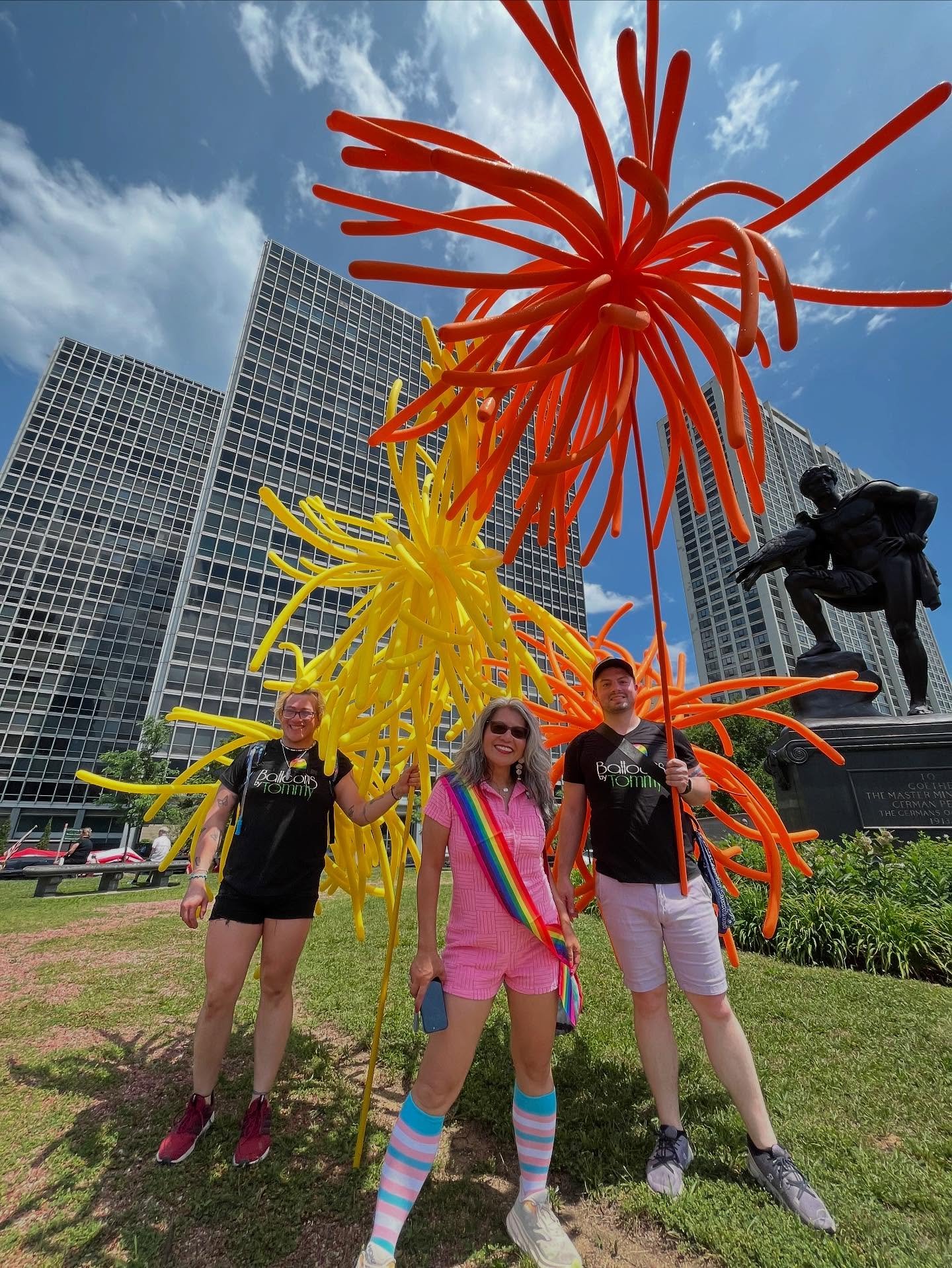 What an amazing day today at Pride &mdash; thanks to @balloonsbytommy for helping to make us look so good! 🤩🏳️&zwj;🌈

[image: Leni standing with fantastic balloon sculptures and the incredible Balloons by Tommy crew]