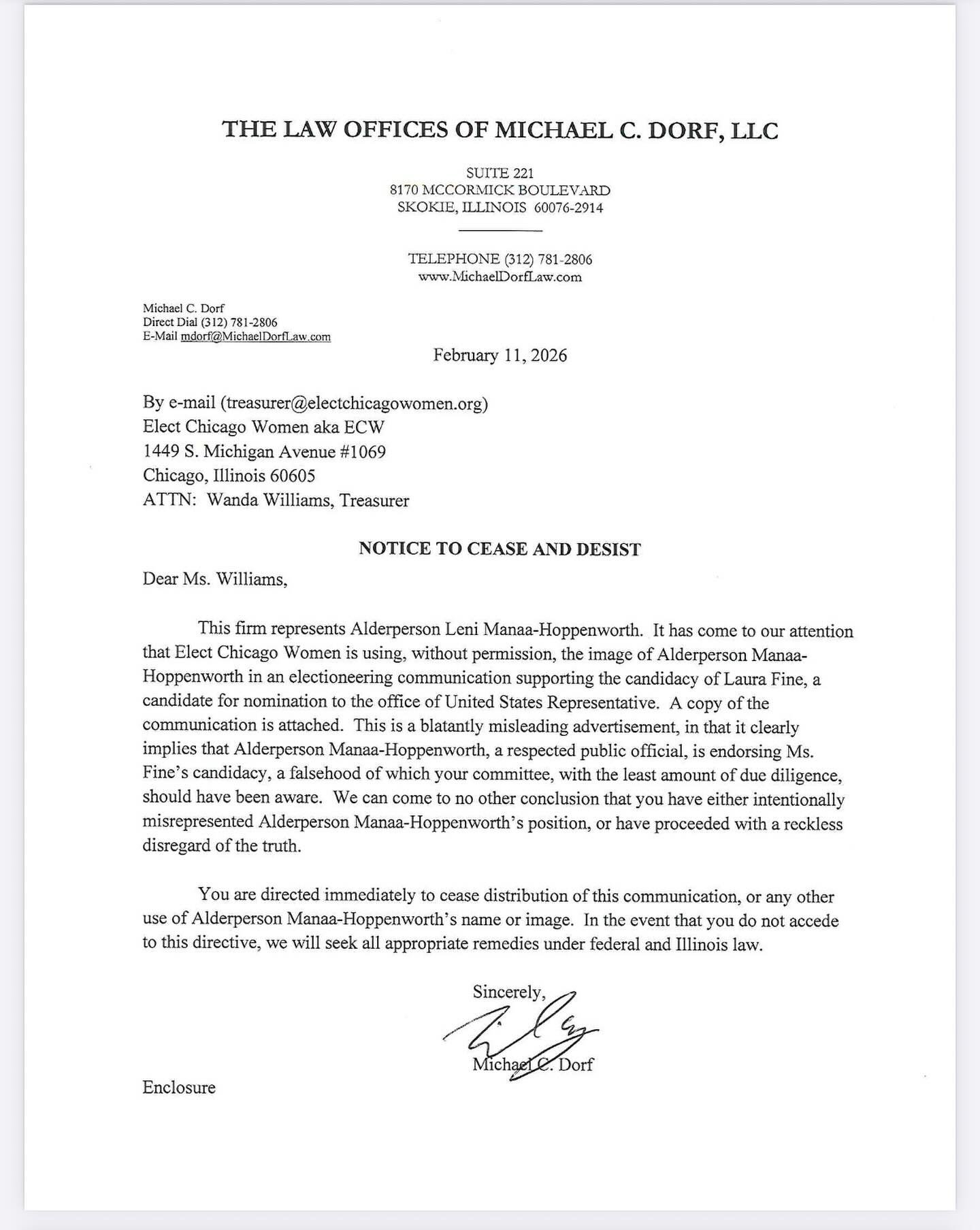 I&rsquo;m Ald. Leni Manaa-Hoppenworth, and I&rsquo;m running for State Central Committee in the 9th Congressional District.

Recently, my image was used &mdash; without my permission &mdash; in a campaign mailer supporting a federal candidate who is 