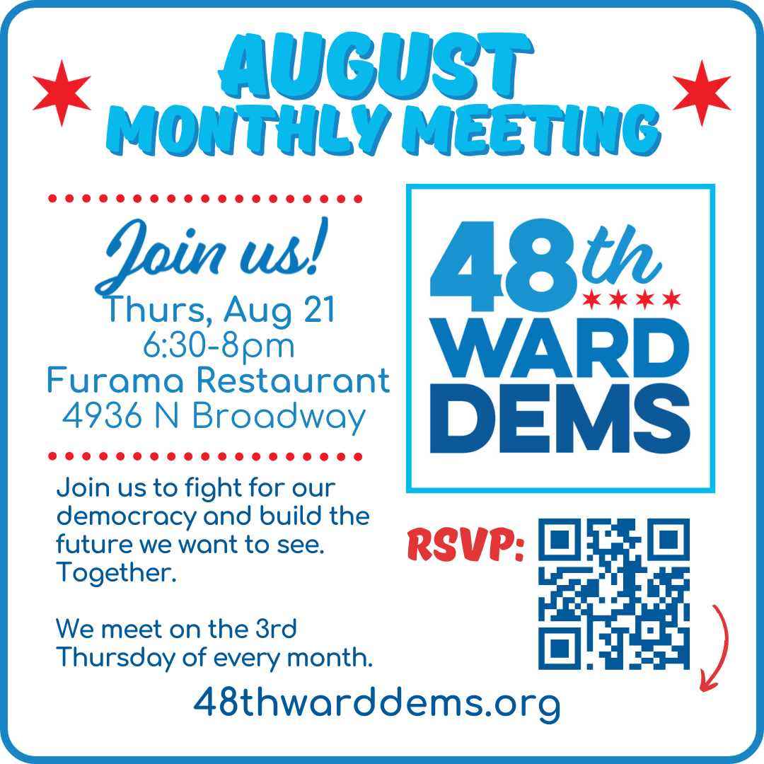 Aug 21: 48th Ward Dems Meeting