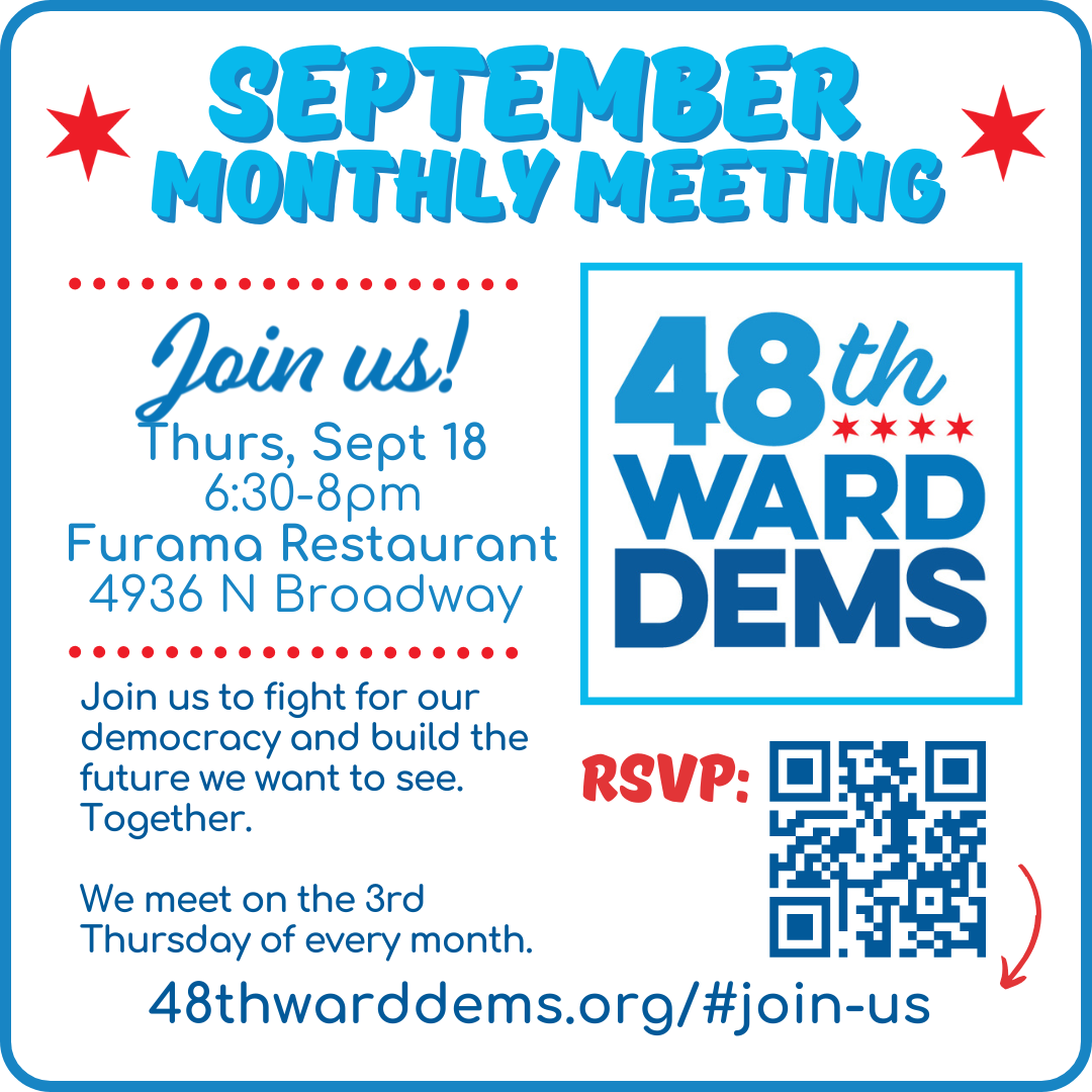 Sept 18: 48th Ward Dems Meeting
