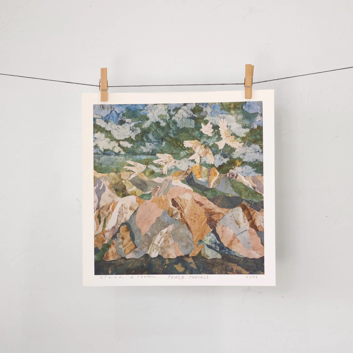 Peace Travels - 8 x 8" Archival Print