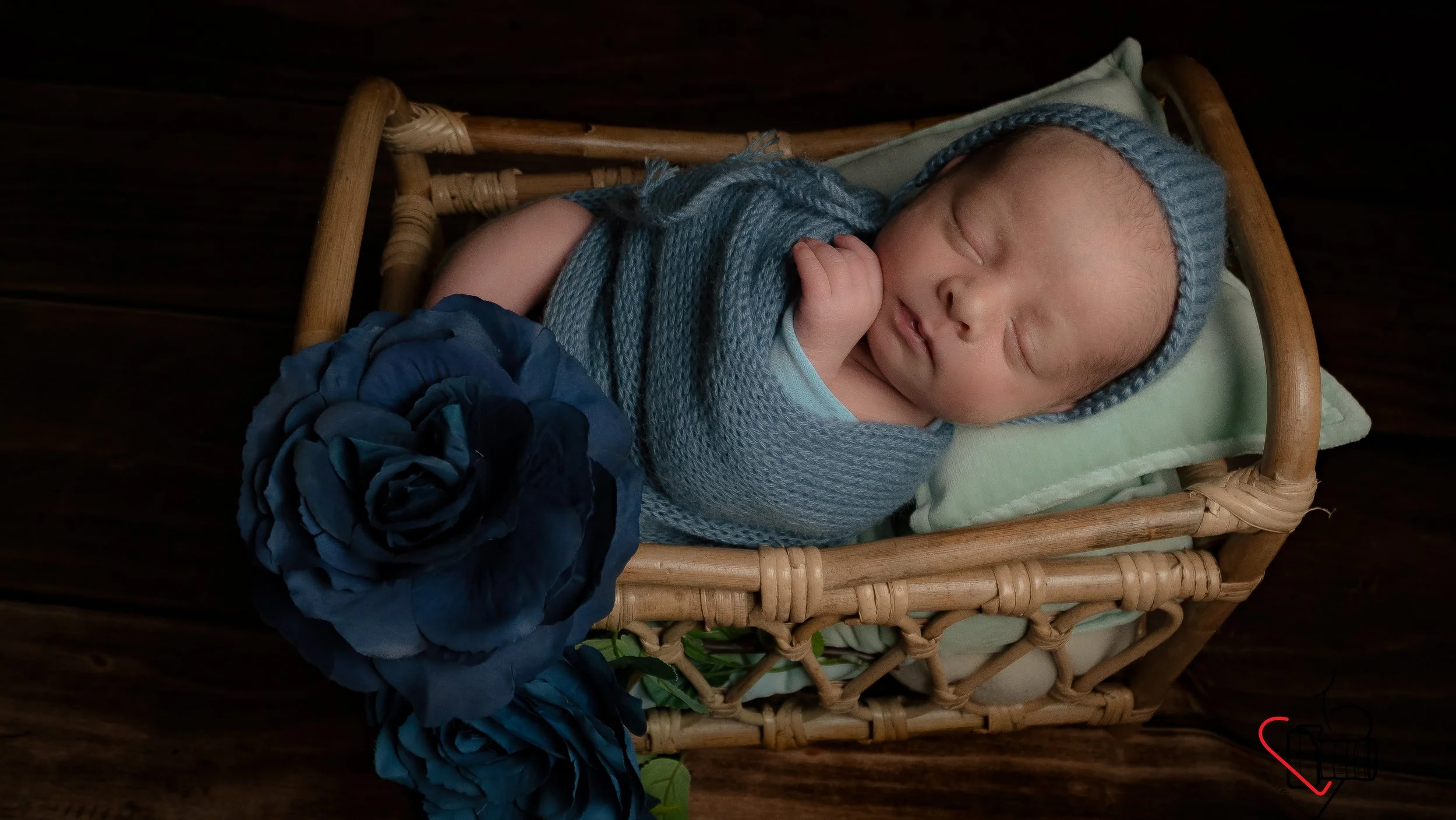 newborn photographer at home, blue color theme, Hampshire and West Sussex, UK, Chichester, Emsworth, Portsmouth, Petersfield