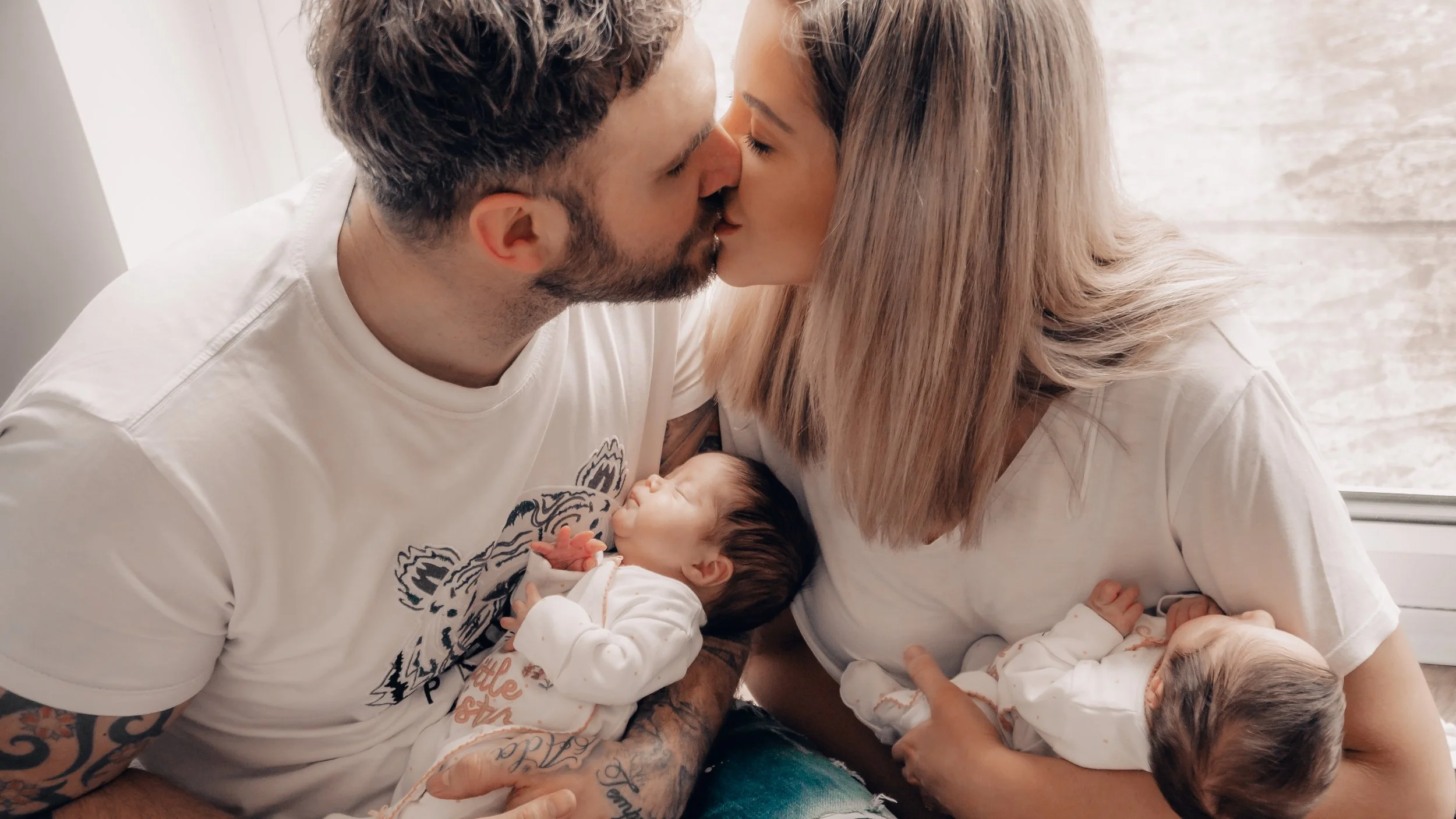 Family indoor photoshoot, neutral color theme, beautiful and happy, Hampshire, West Sussex