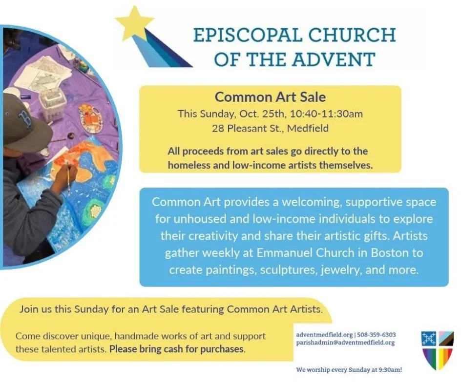 We are very excited to welcome artists from common art tomorrow! Don&rsquo;t forget to bring cash to make your purchases! All proceeds from each sale will go directly to the artist.