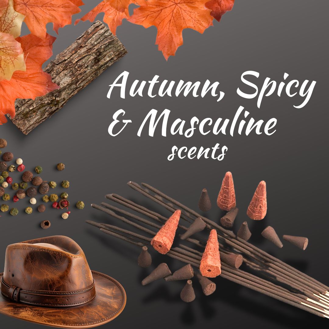 Autumn, Masculine and Spicy scented incense | stick | cone | backflow
