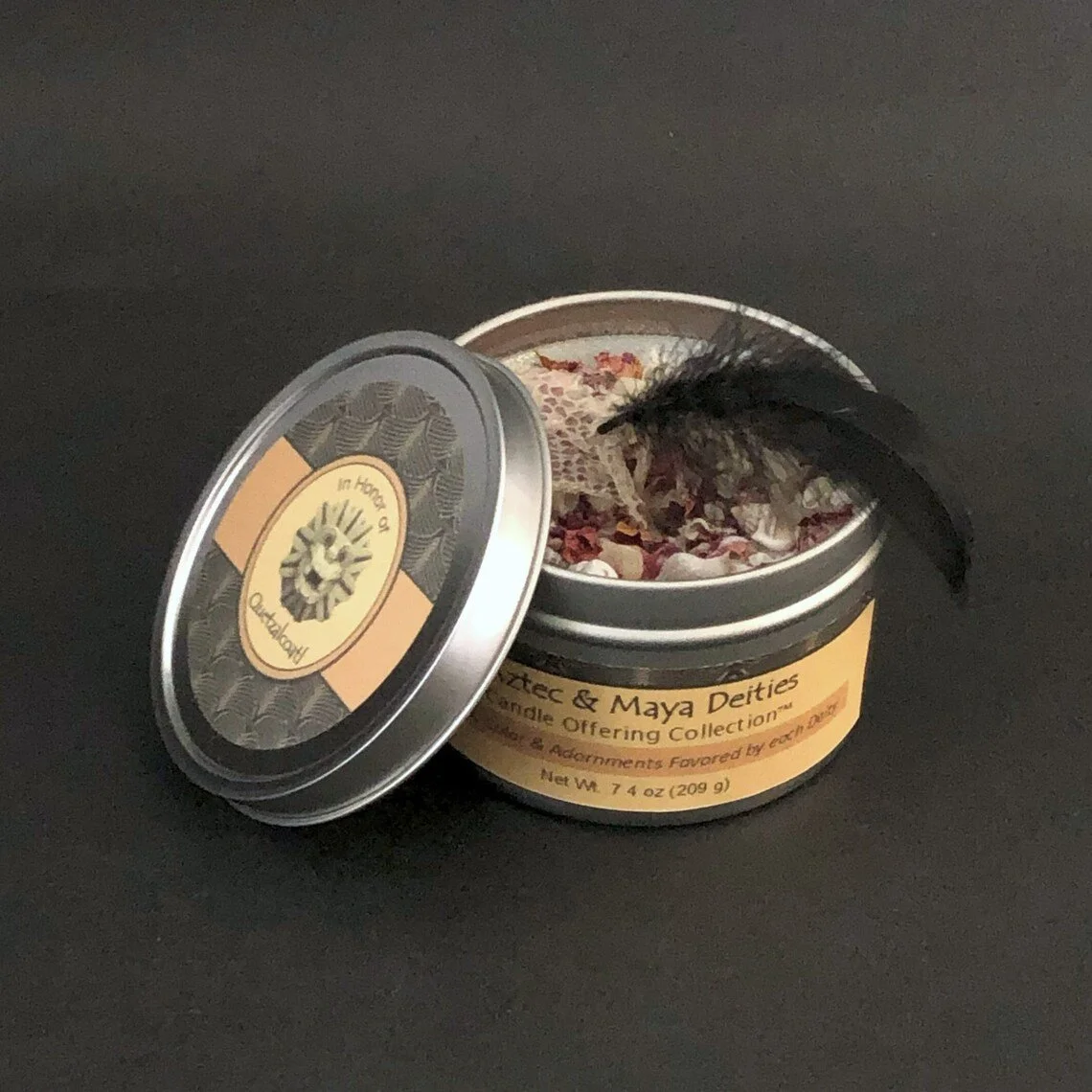 Quetzalcoatl Aztec god ritual offering candle — Silver Moon Offerings