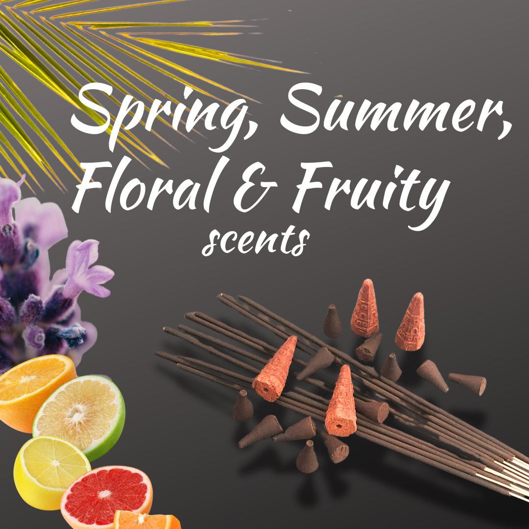 Spring, Summer, Floral and Fruity scented incense | stick | cone | backflow