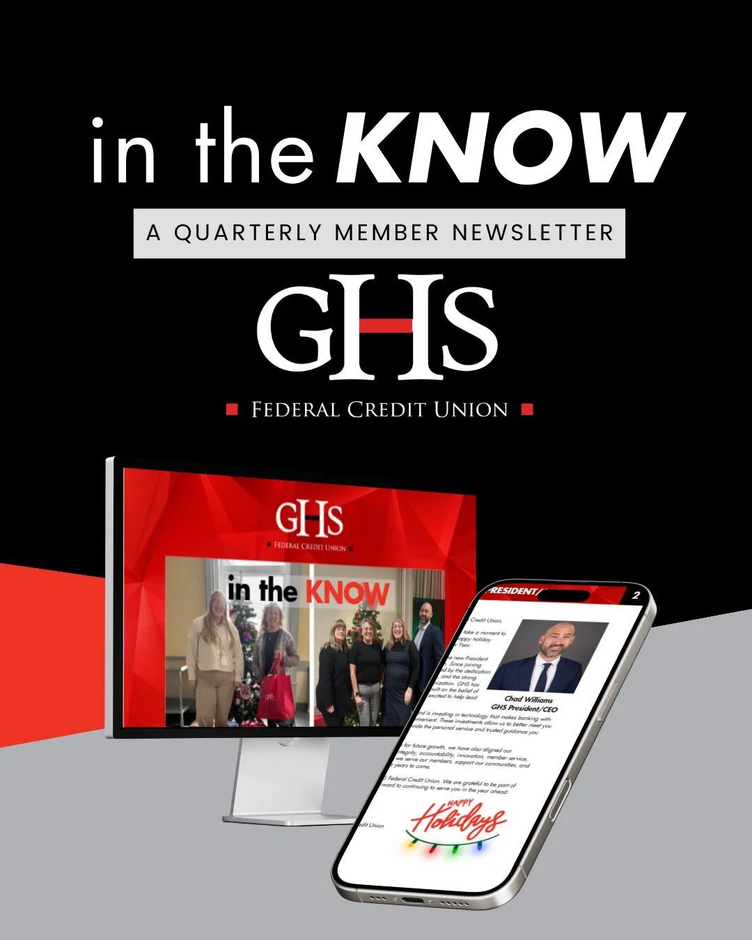 From community impact to financial wellness. Our newest newsletter features a holiday message from our CEO, 2026 scholarship details, and important fraud awareness tips. Link in bio.