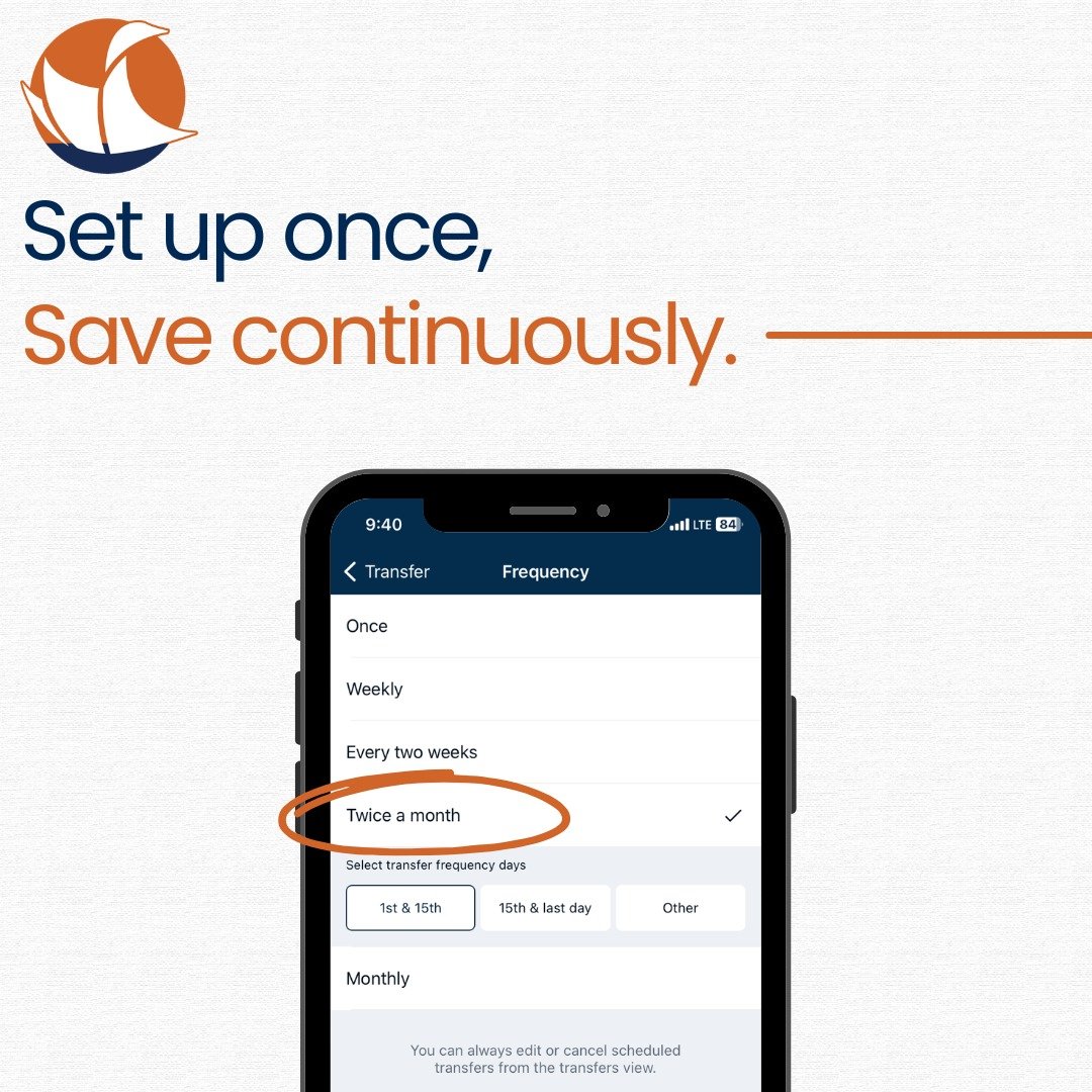 Simplify saving with automatic transfers! Just set your amount and frequency, and let our app handle the rest for you! 
Signet: Making Banking Simple.

Federally Insured by NCUA.