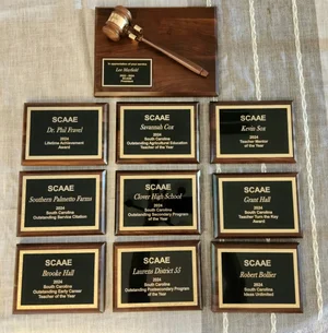 Custom engraved plaque close-up