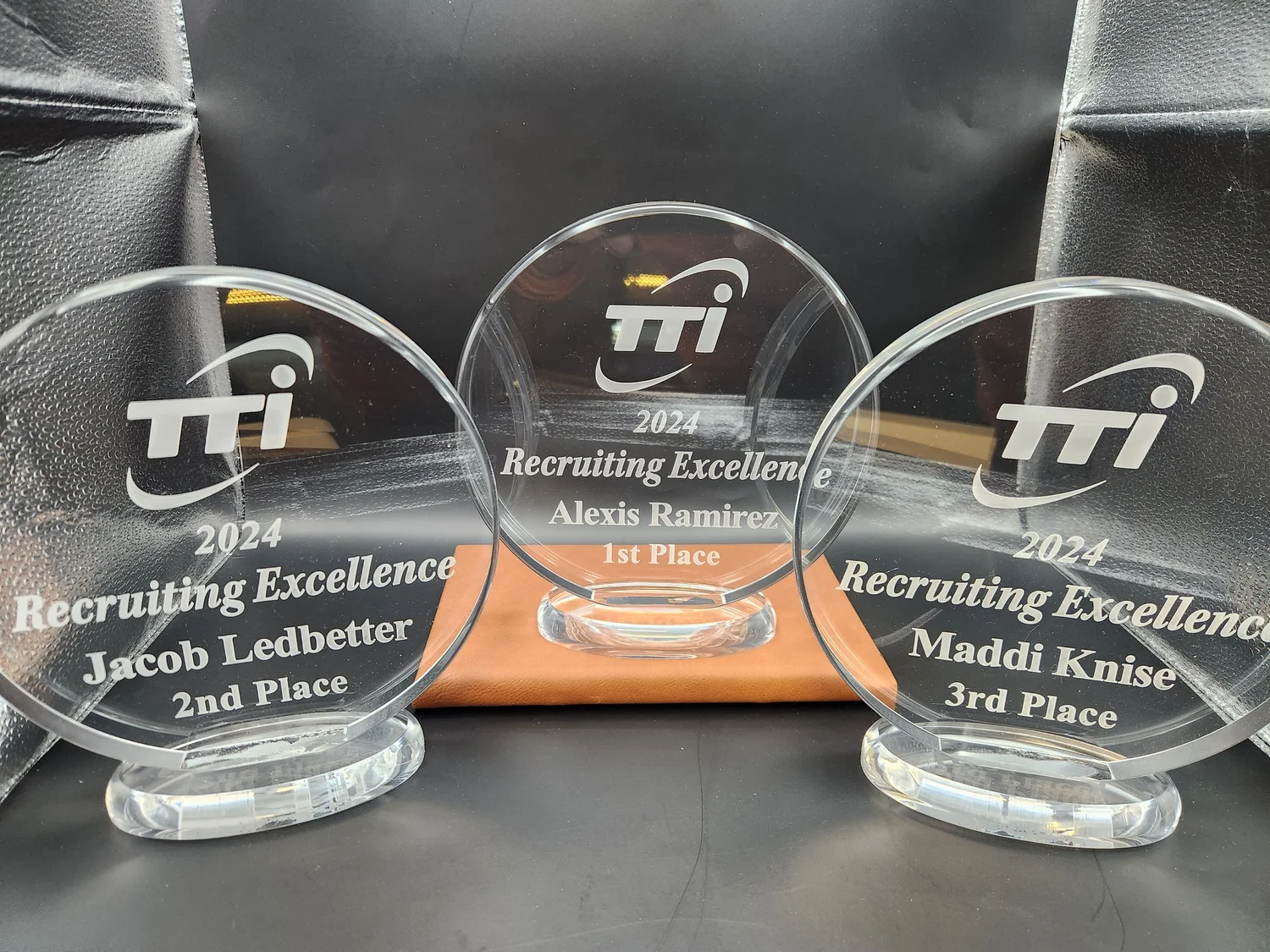 Custom laser-engraved acrylic award
