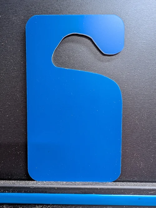 Acrylic mirror tag example 2