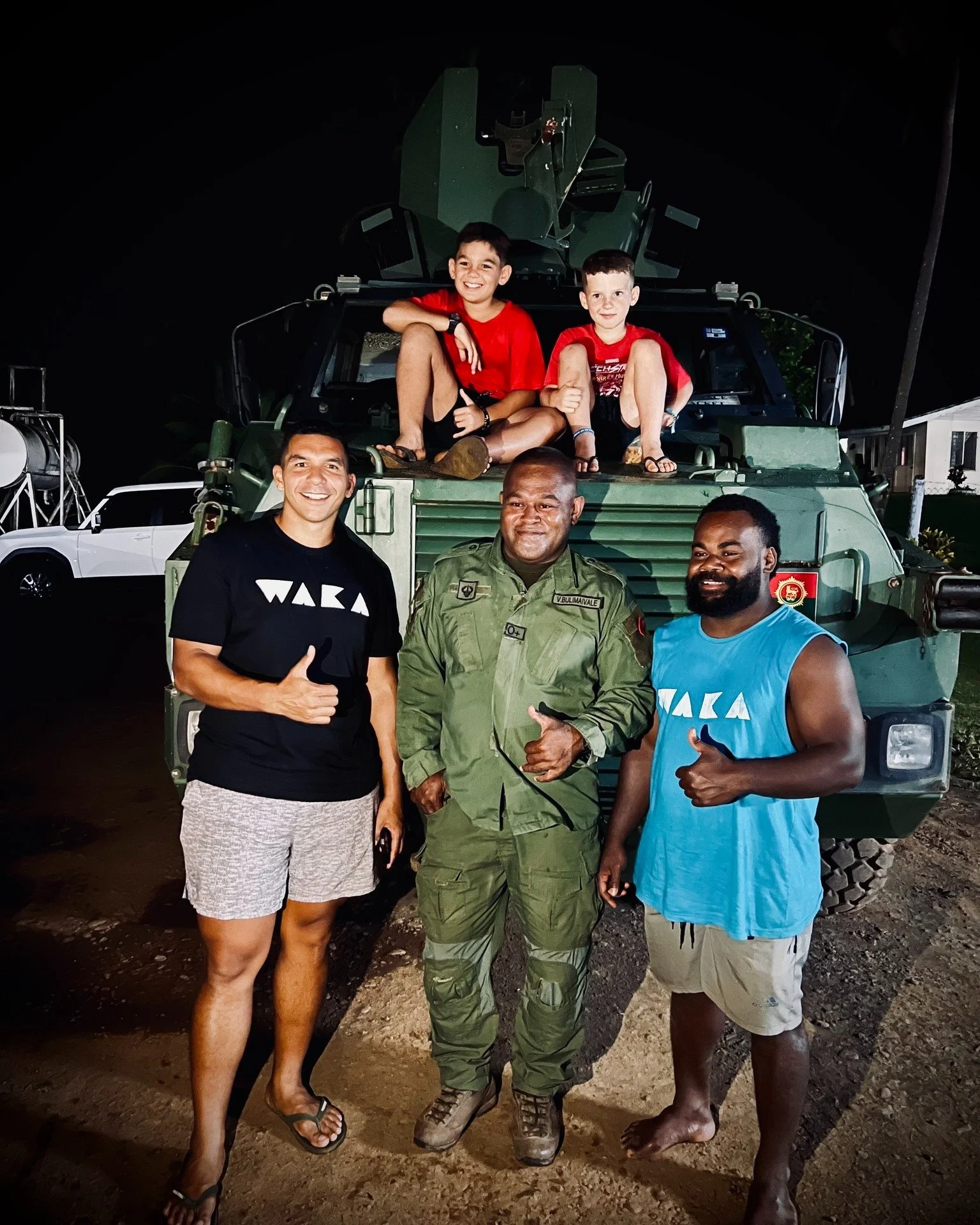 We got the opportunity to go for a ride in one of the @rfmf_media  Third Battalion Fiji Infantry Regiment Bushmaster vehicles! 

Such an awesome experience. We appreciate all the people who keep us safe and serve our wonderful country! 

If you didn&