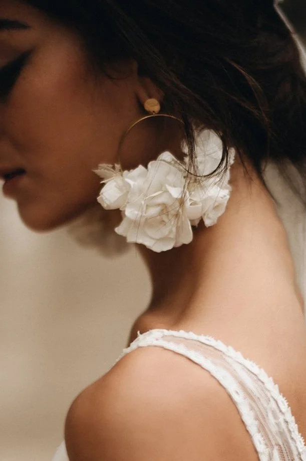 Allegra $130 Hand created in Paris, comprised of real flowers