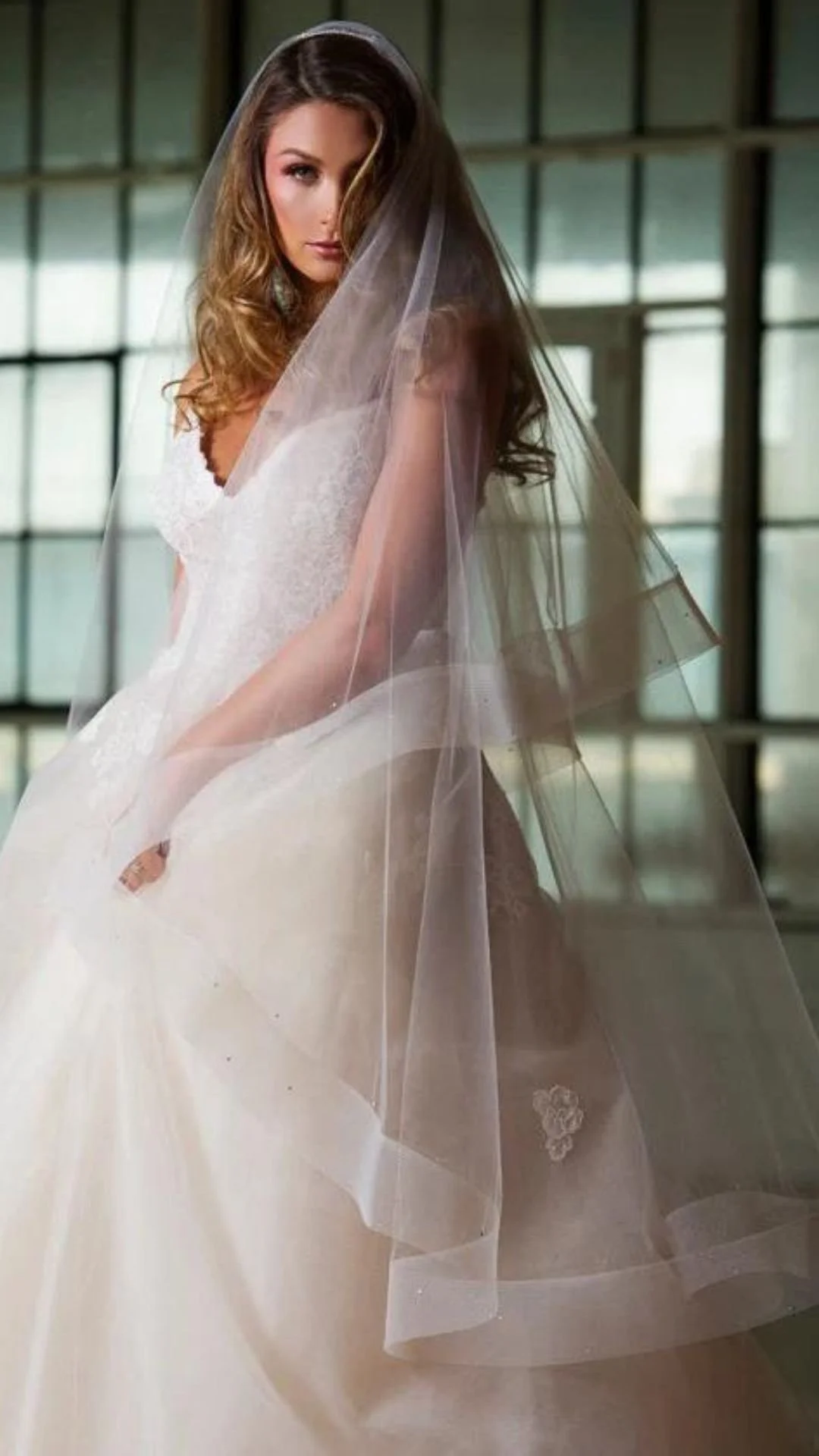 Fantasy waltz length veil Ariel Taub