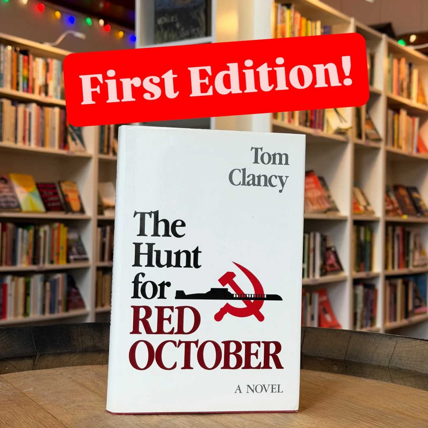 Looking for the perfect gift for the Tom Clancy fan in your household? We just got one first edition of &ldquo;The Hunt for Red October&rdquo; in near-perfect condition. Inquire at the desk!
#rarebooks #bookstore #gift #tomclancy #firsteditionbooks