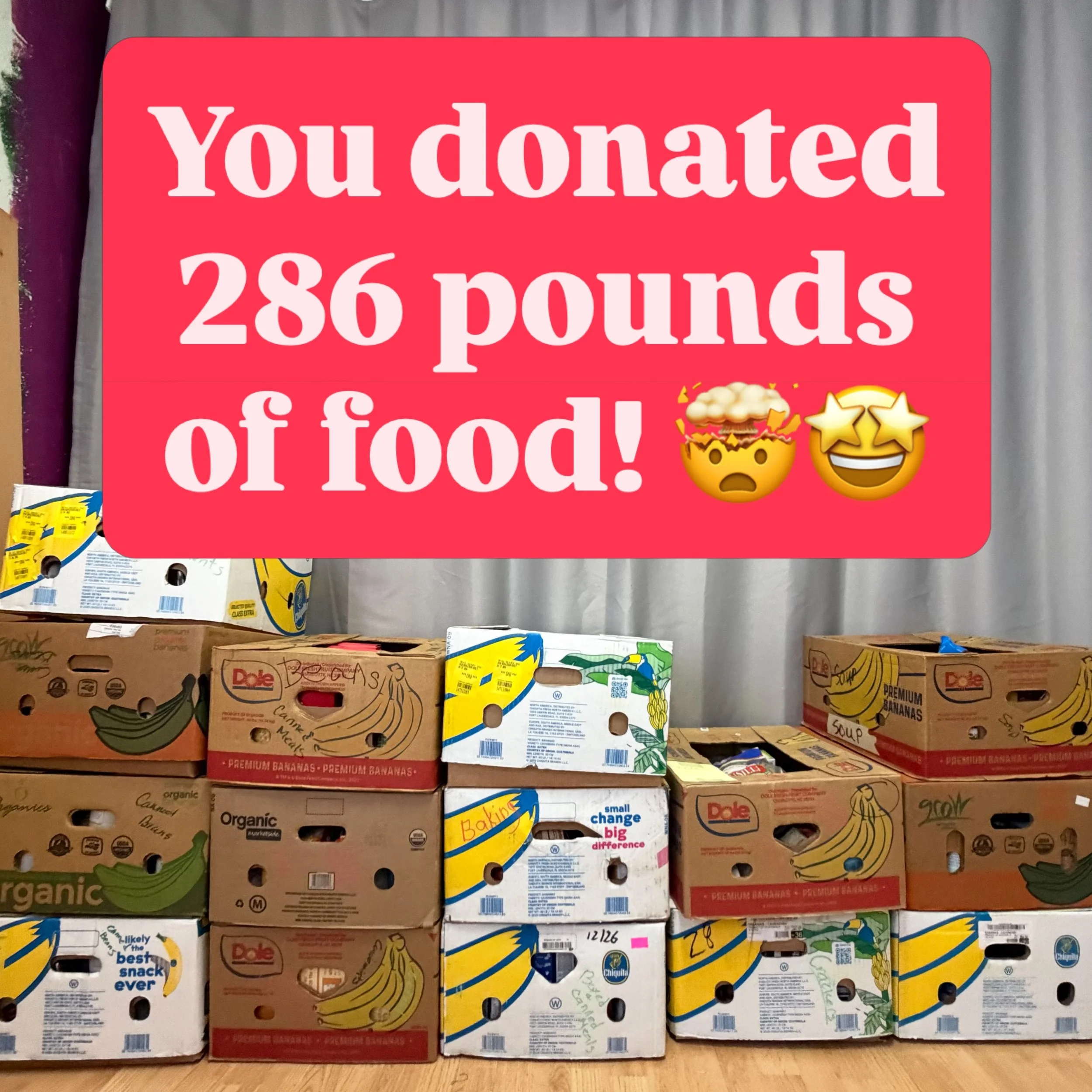Wow! Coburgers donated 286 pounds of food today for the food pantry. Thank you!