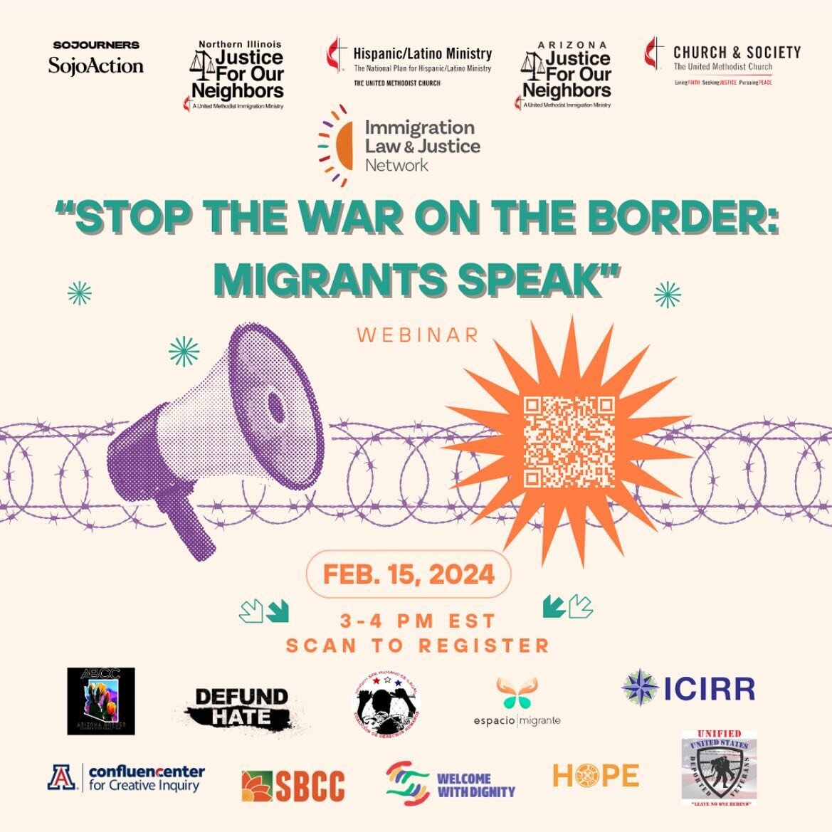 Don&rsquo;t forget to register to listen to migrant testimonies. 🗣️ Use the QR code to register or see link in our bio.