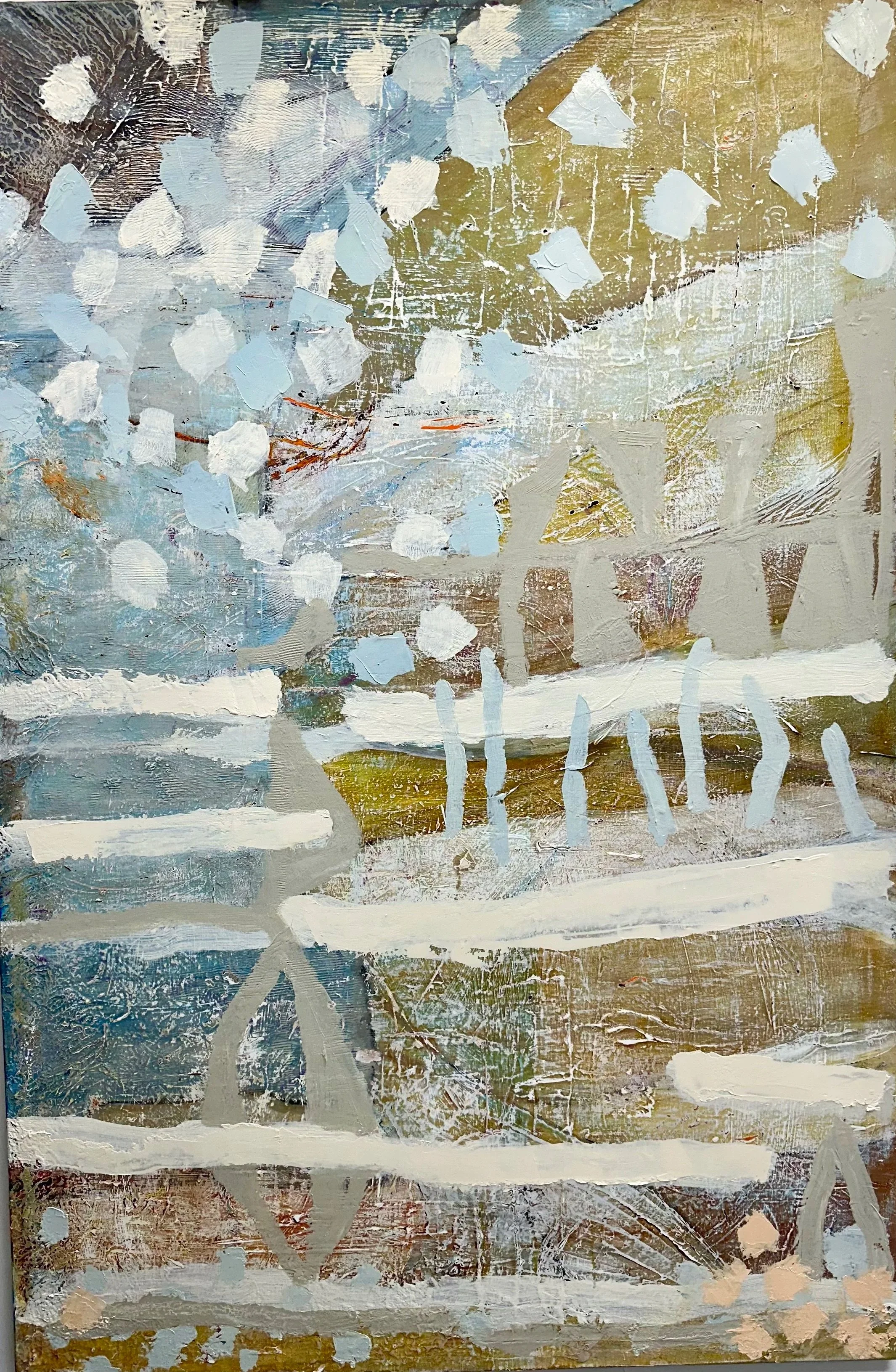 escarpment, acrylic on canvas, 152 cm  x 110 cm