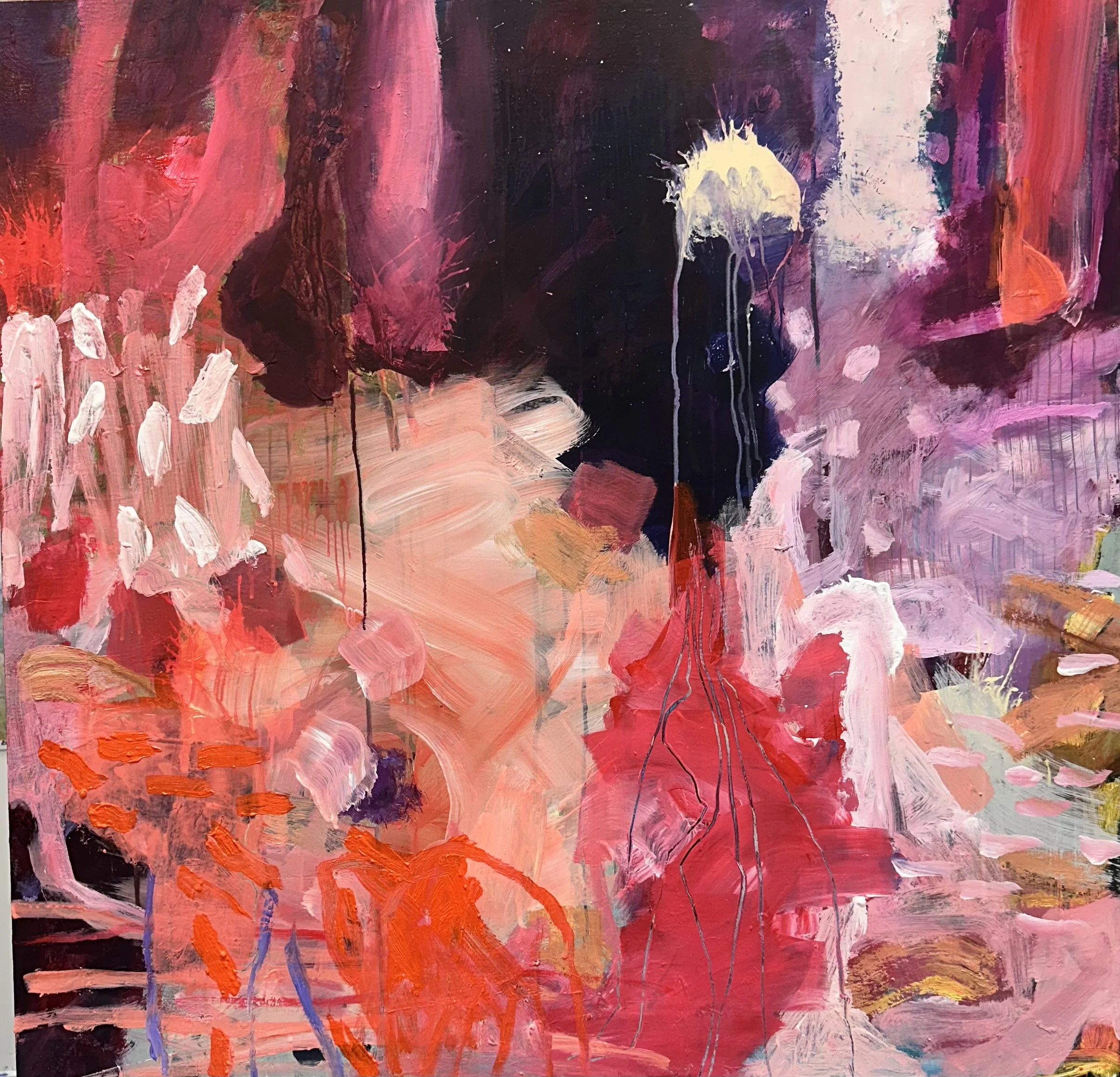 pentimento 2 , Acrylic on Canvas, 92 cm x 92 cm