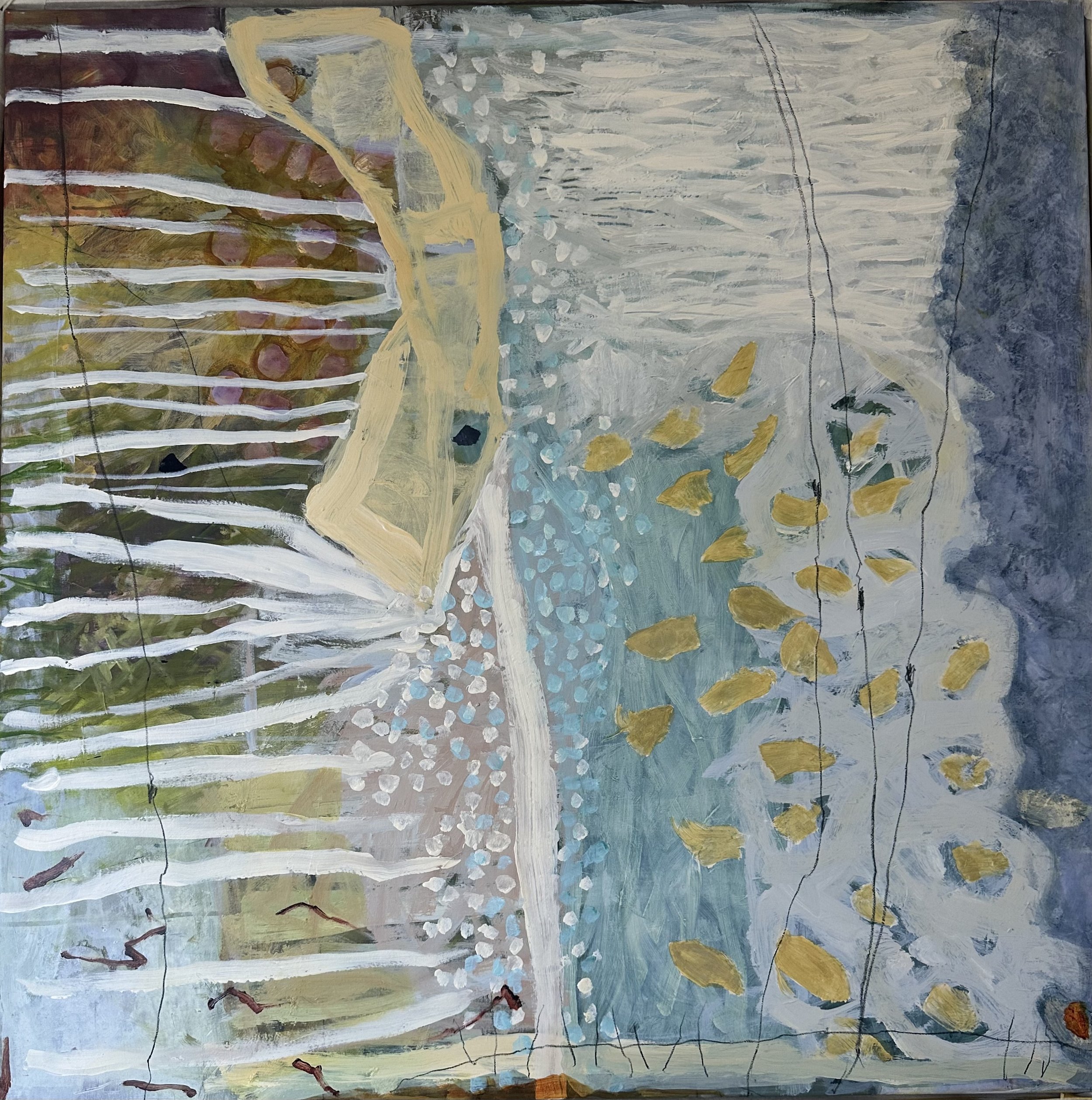 coastlines, 2025 Acrylic on Canvas , 101 x 101 cm