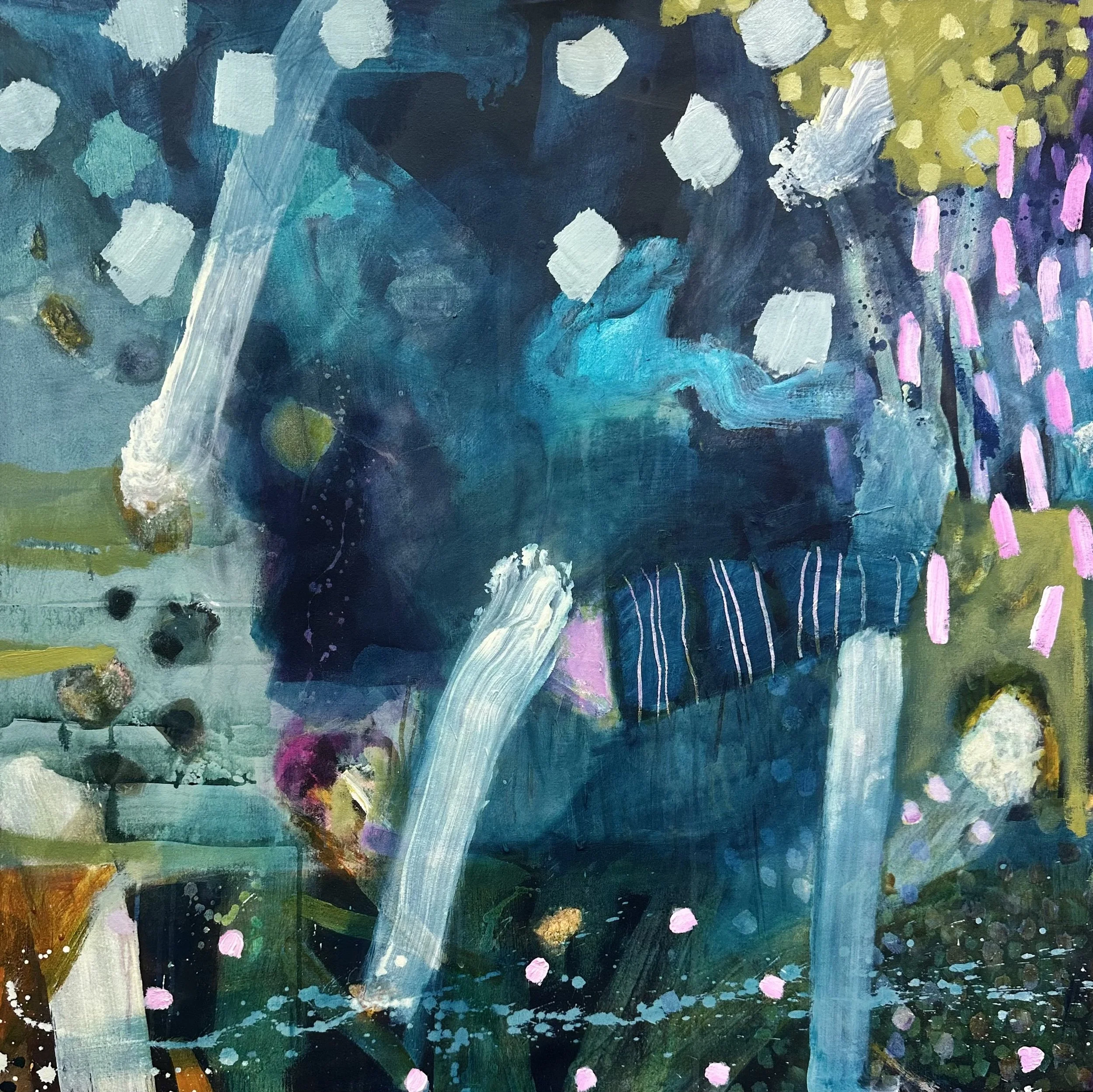 tideline , 2026,  Acrylic on Board, 92cm x 92 cm