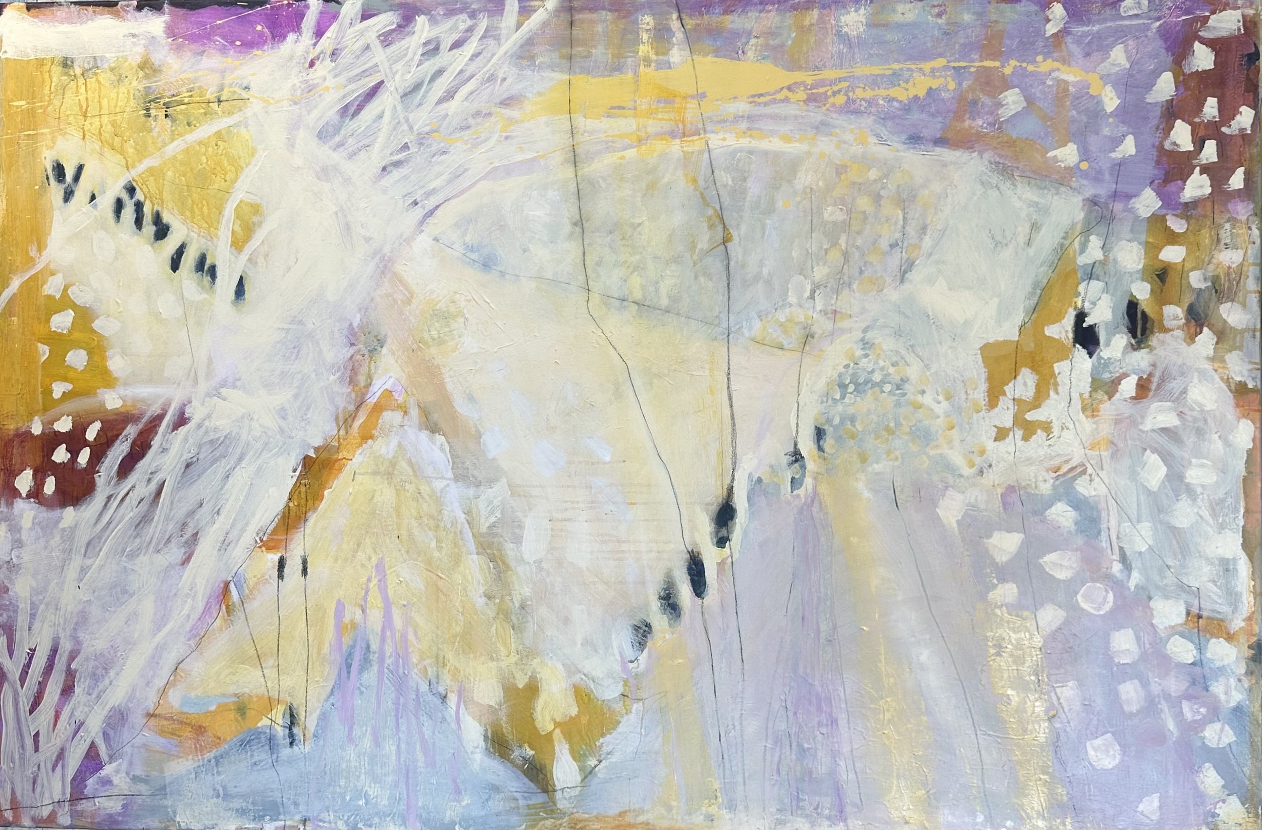 reprieve, 2024 , Acrylic on Canvas, 96 cm x 152 cm