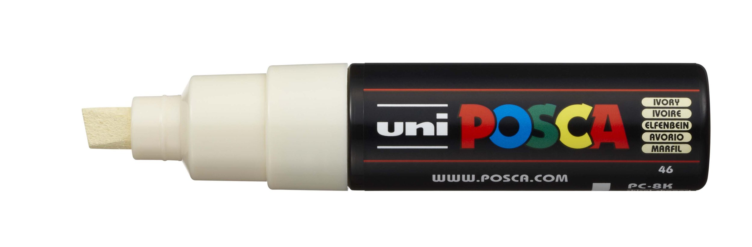 POSCA PC-8K Paint Marker - Ivory, Broad Chisel Tip