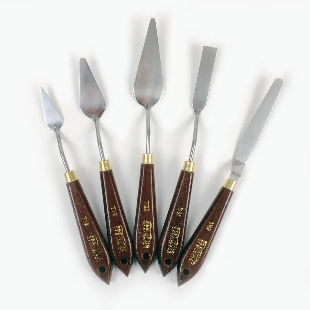 Palette Knife Set of 5 Shapes Palette Knives