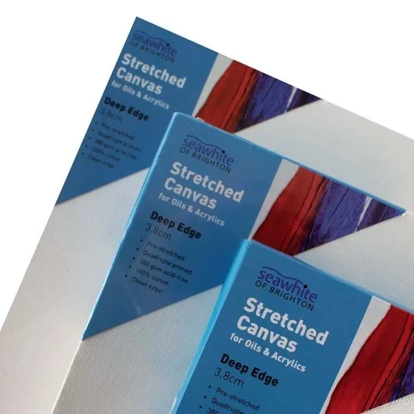 50 × 50cm Stretched Canvas, 1.8cm Deep – Box of 5