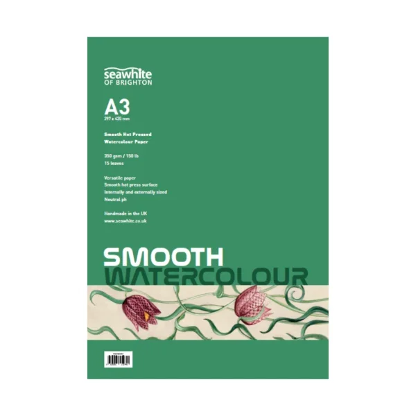 A3 Watercolour Hot Press Pad 15 sheets 350gsm
