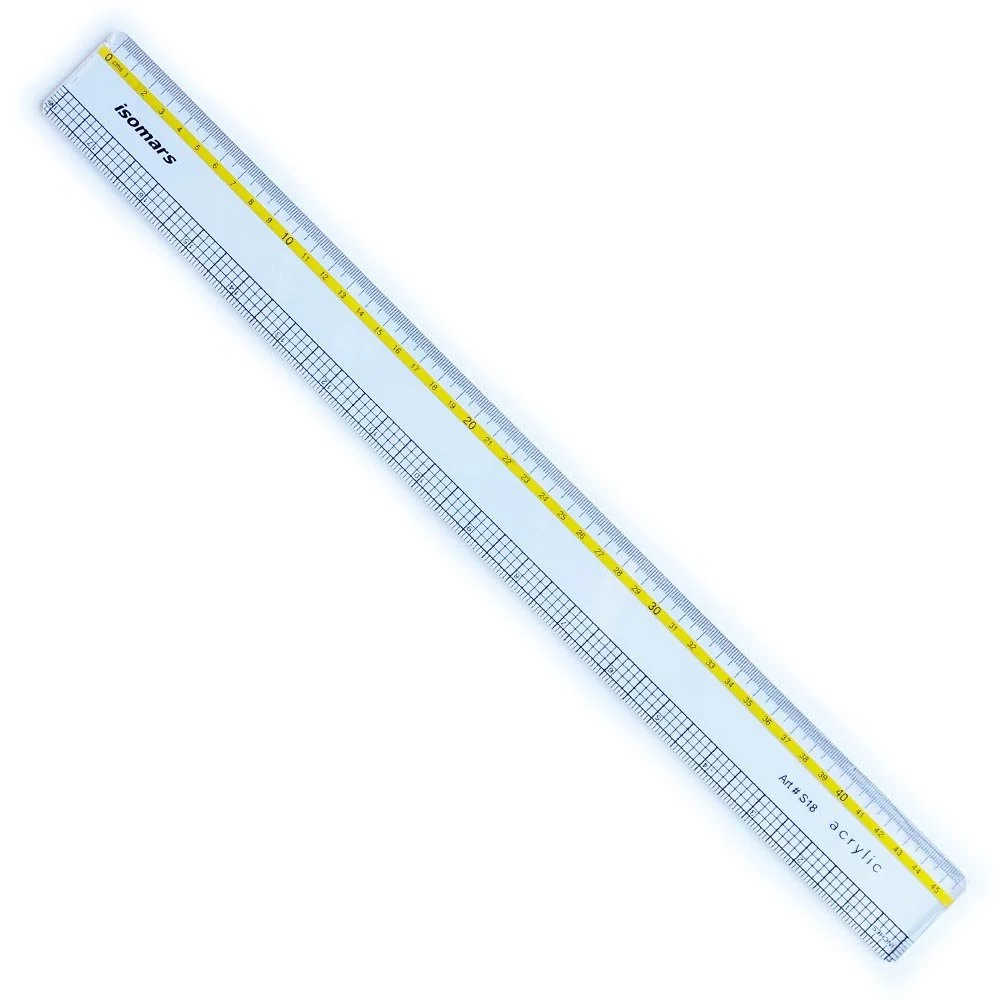 Acrylic Ruler Transparent 45cm