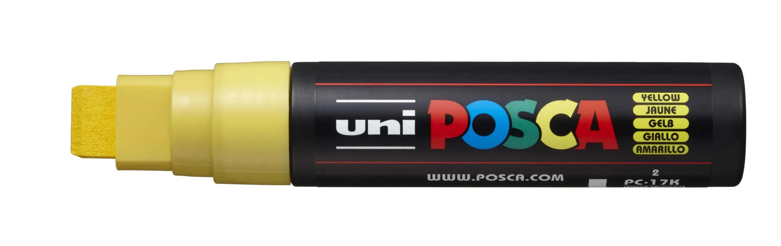 POSCA PC-17K Paint Marker - Yellow, Extra Broad Chisel Tip