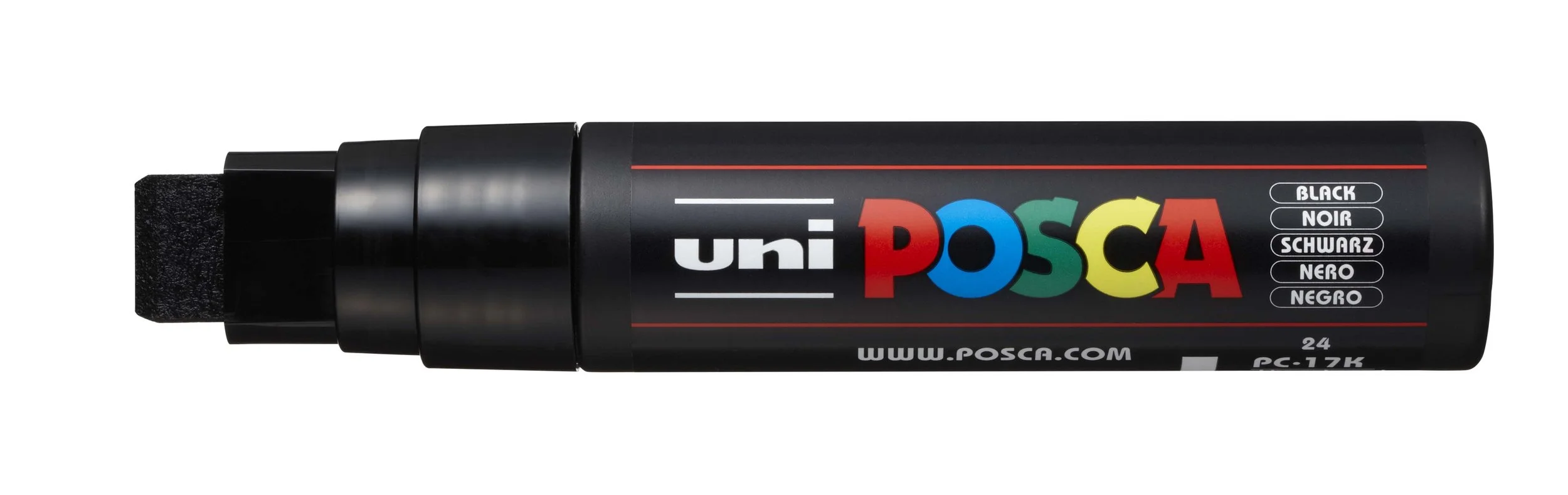 POSCA PC-17K Paint Marker - Black, Extra Broad Chisel Tip