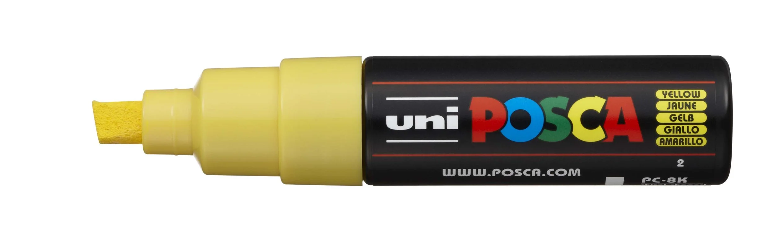 POSCA PC-8K Paint Marker - Yellow, Broad Chisel Tip