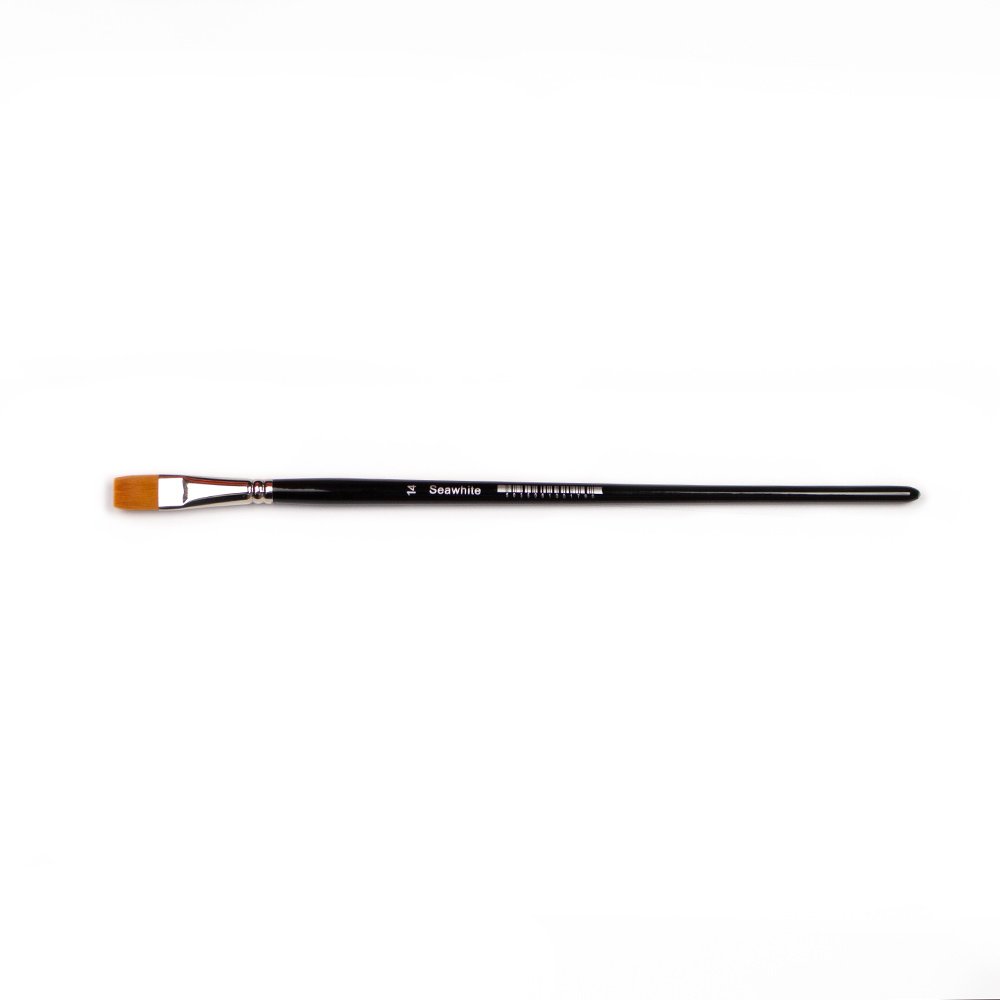 Golden Synthetic Brush - Flat Size 14