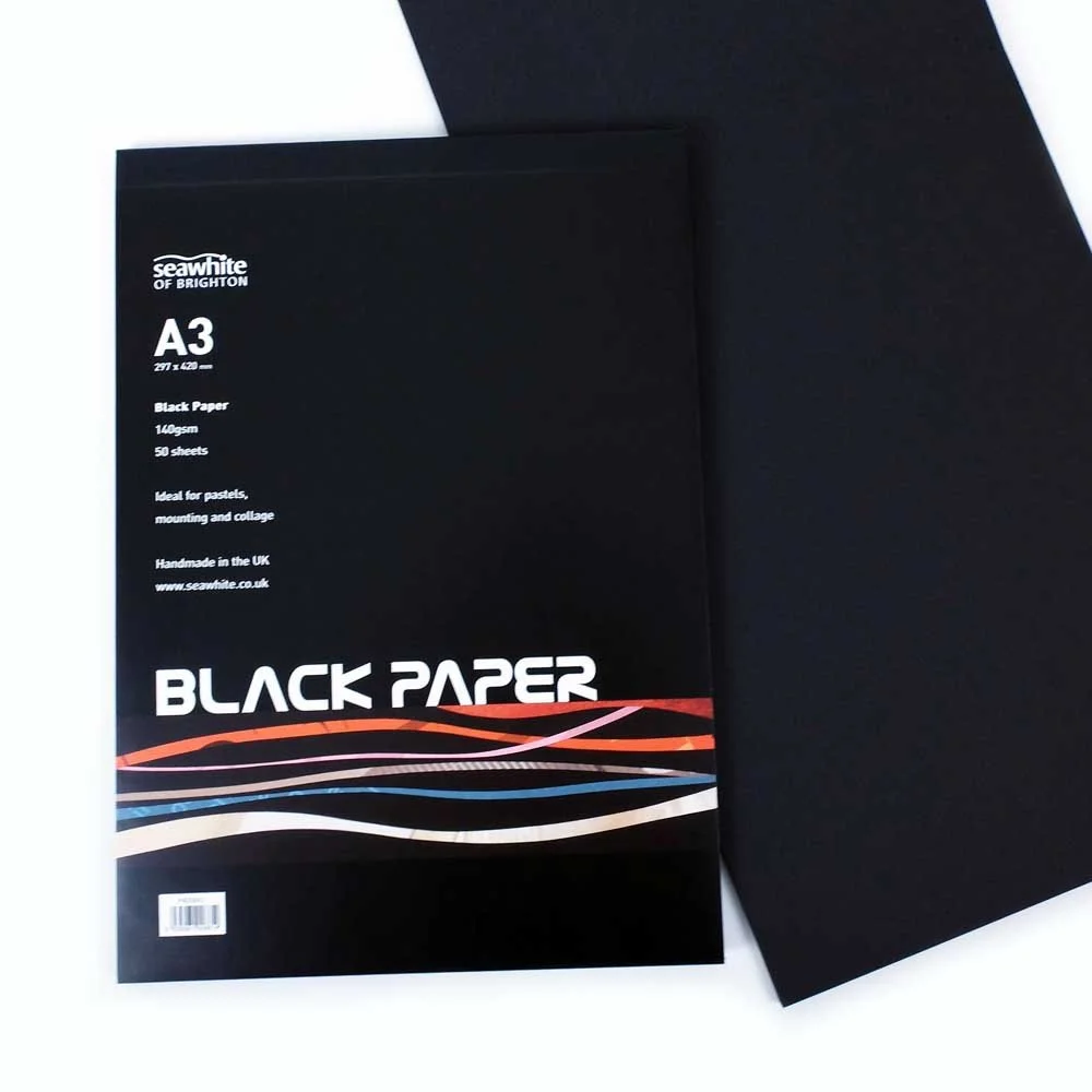 A3 Black paper pad 140gsm 50 sheets