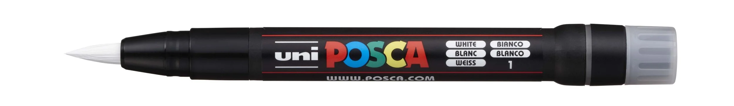 POSCA PC-PCF Paint Marker - White, Brush Tip