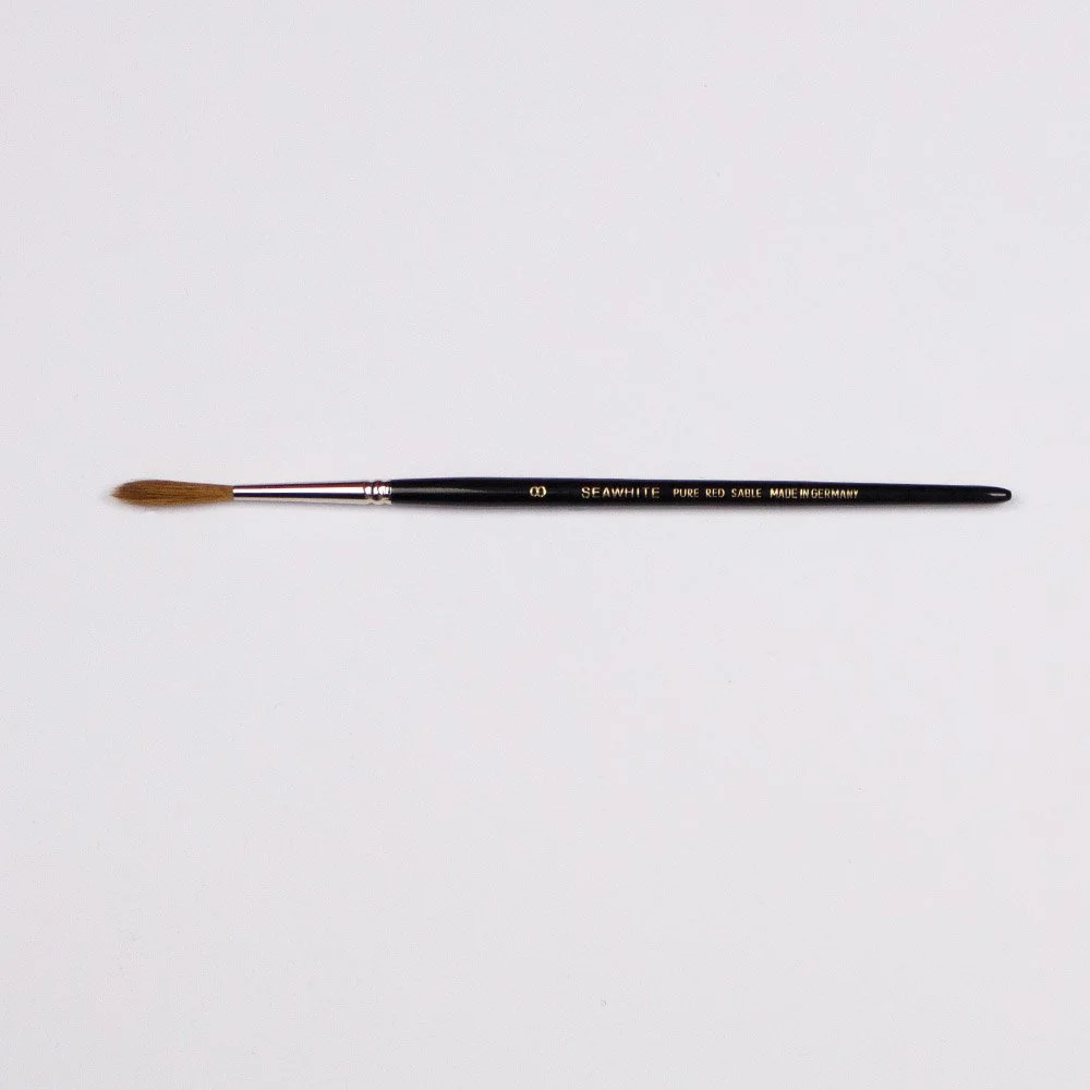 Pure Kolinsky Red Sable Brush - Rigger Size 8