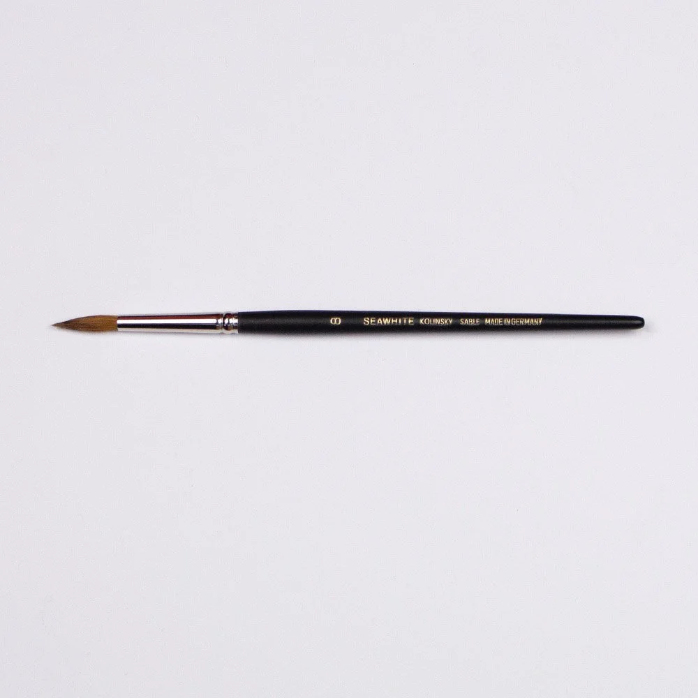 Pure Kolinsky Red Sable Brush - Pointed Size 8