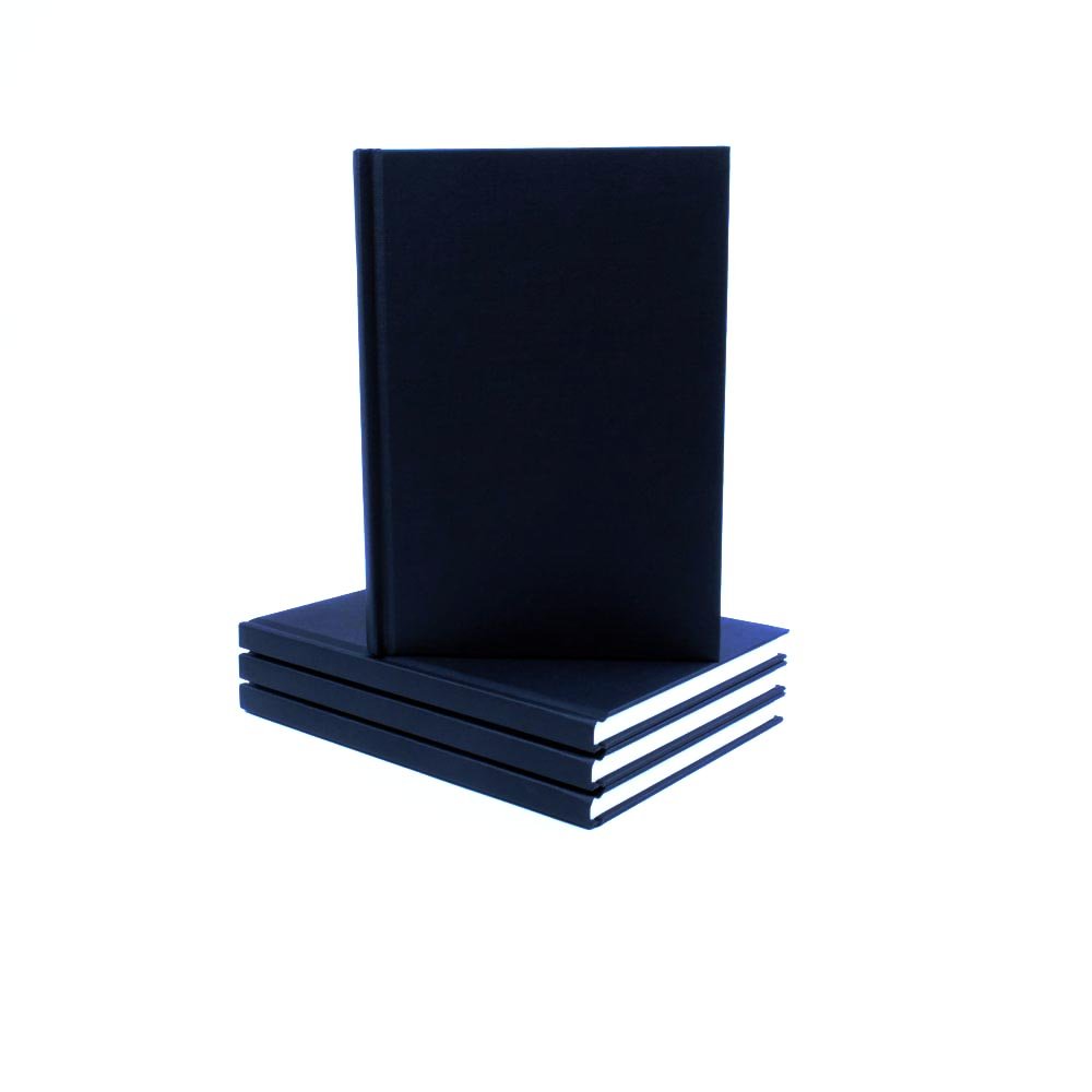 A5 Portrait Black Cloth Hardbacked Sketchbook 92 pages 140gsm