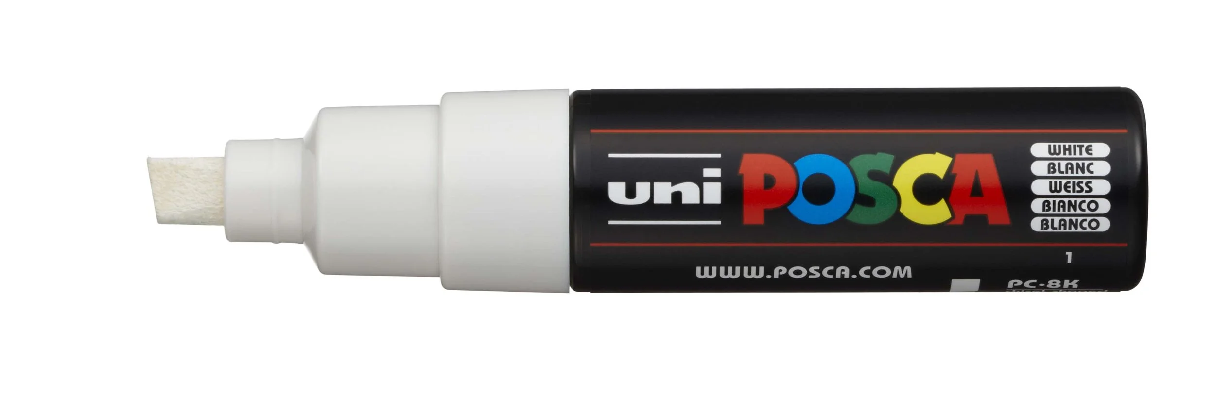 POSCA PC-8K Paint Marker - White, Broad Chisel Tip